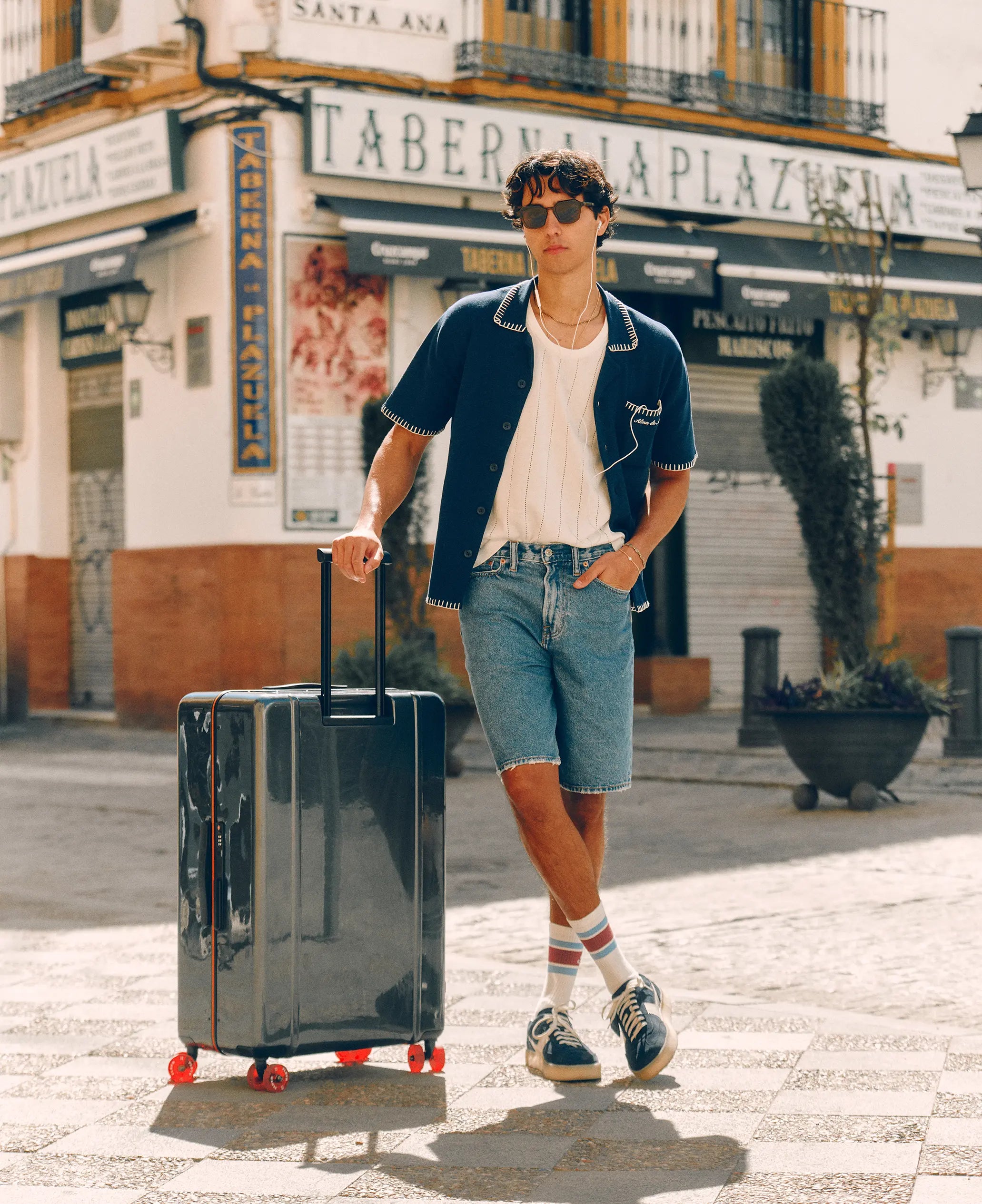 Alma De Ace Rexa Stitched Navy Blue Shirt