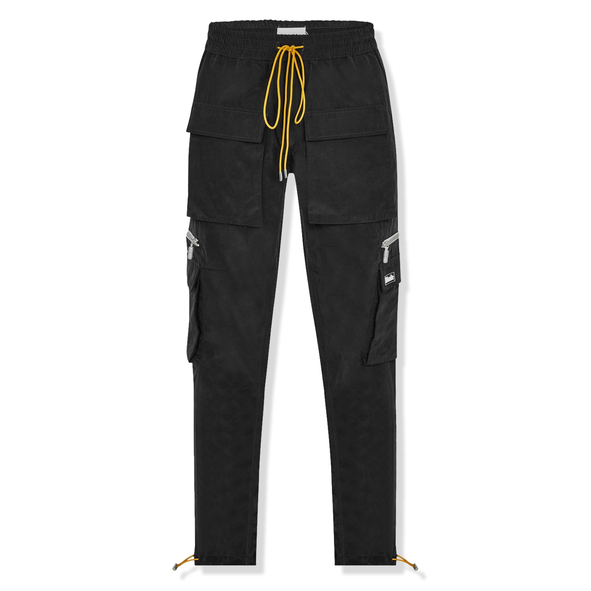 Image of Rhude Cupro Black Cargo Pants