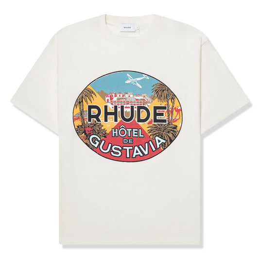 Rhude Hotel De Gustavia Vintage White T Shirt