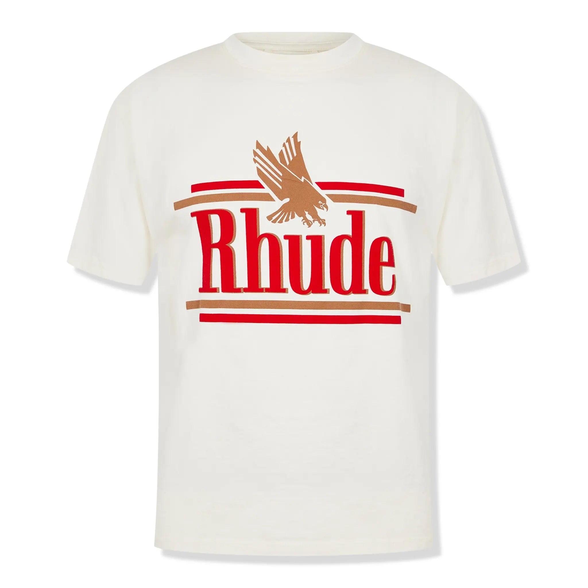 Front view of Rhude Rossa Vintage White T Shirt RHPS24TT10012611