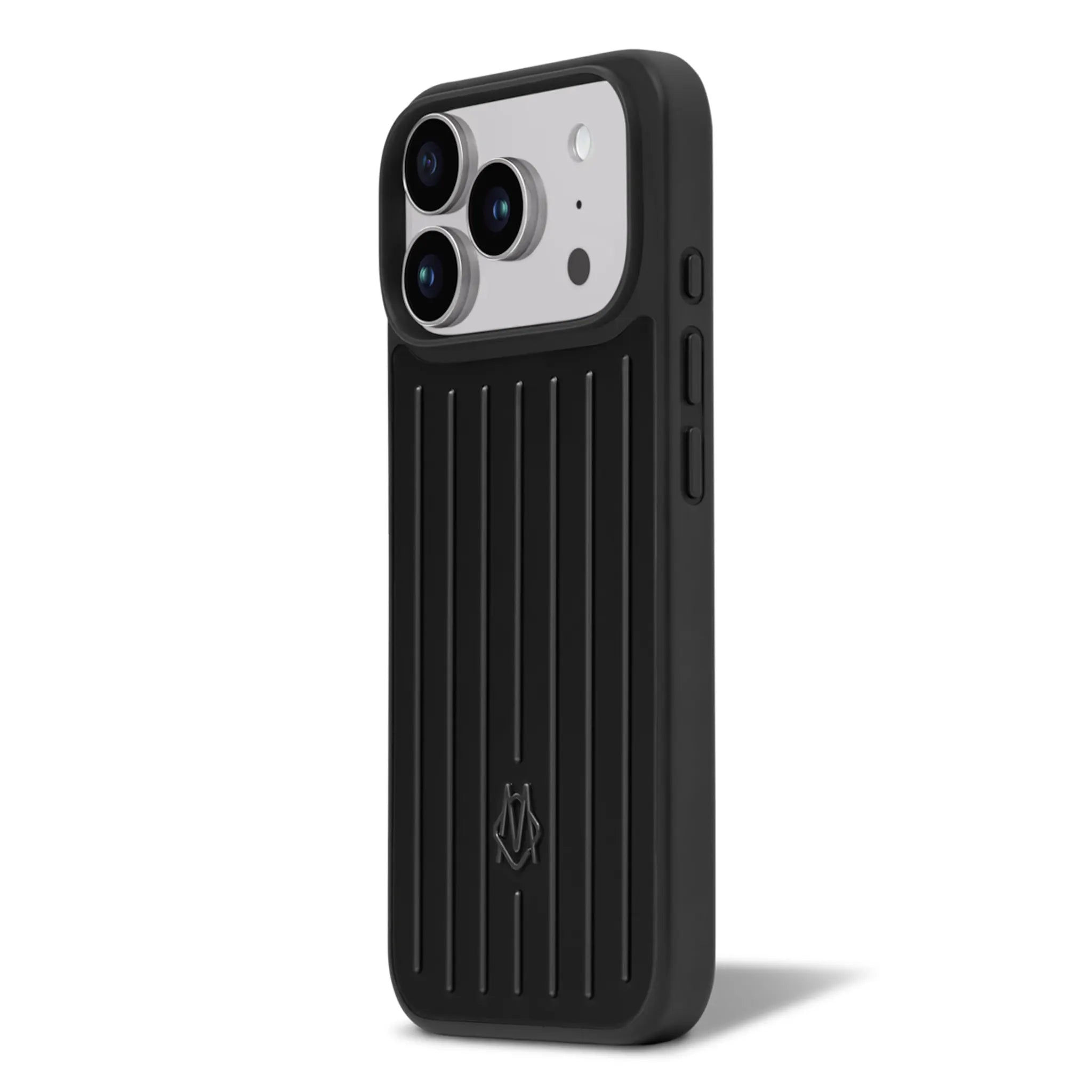 Back Side View of RIMOWA Black iPhone 18 Pro Max Case