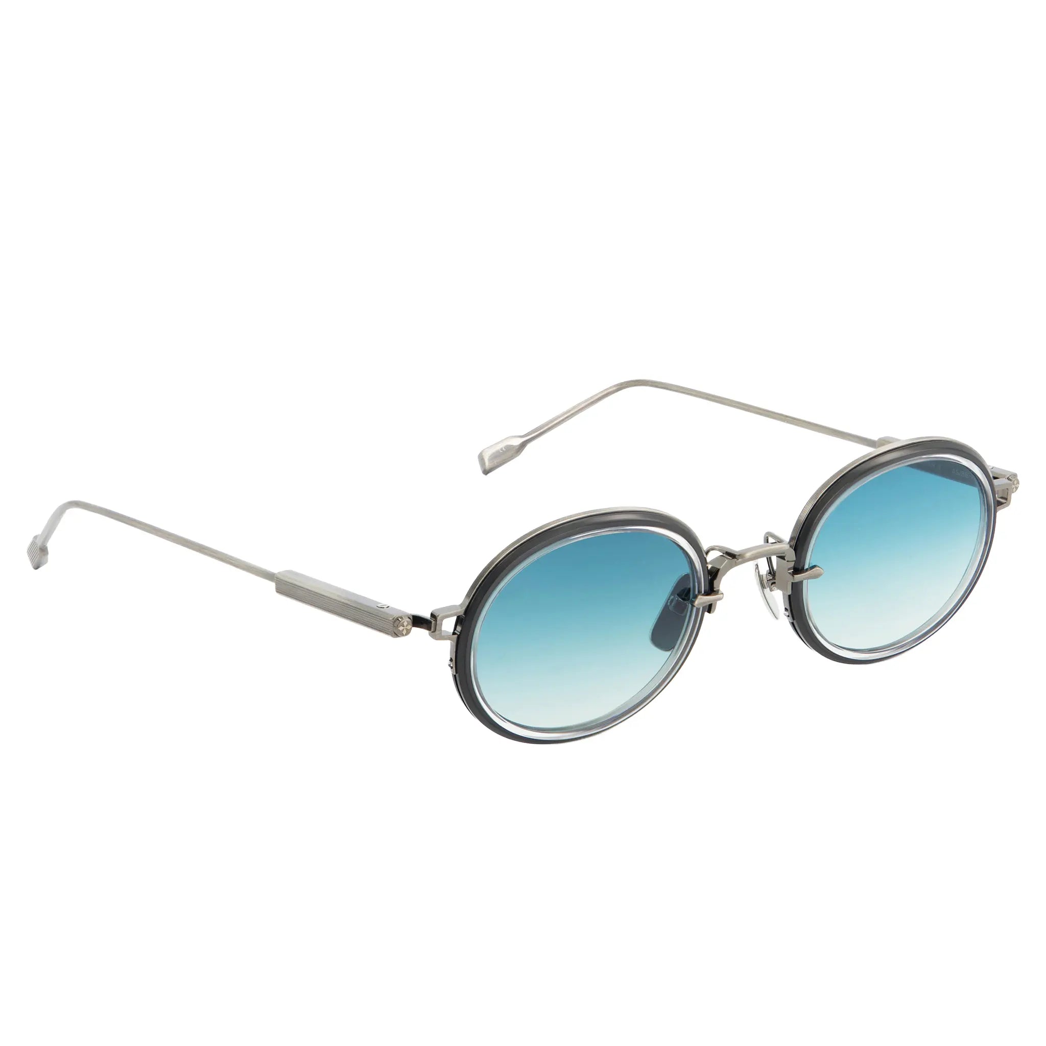 Front Side View of SATO Acamar II Titanium Deep Blue Ocean Sunglasses