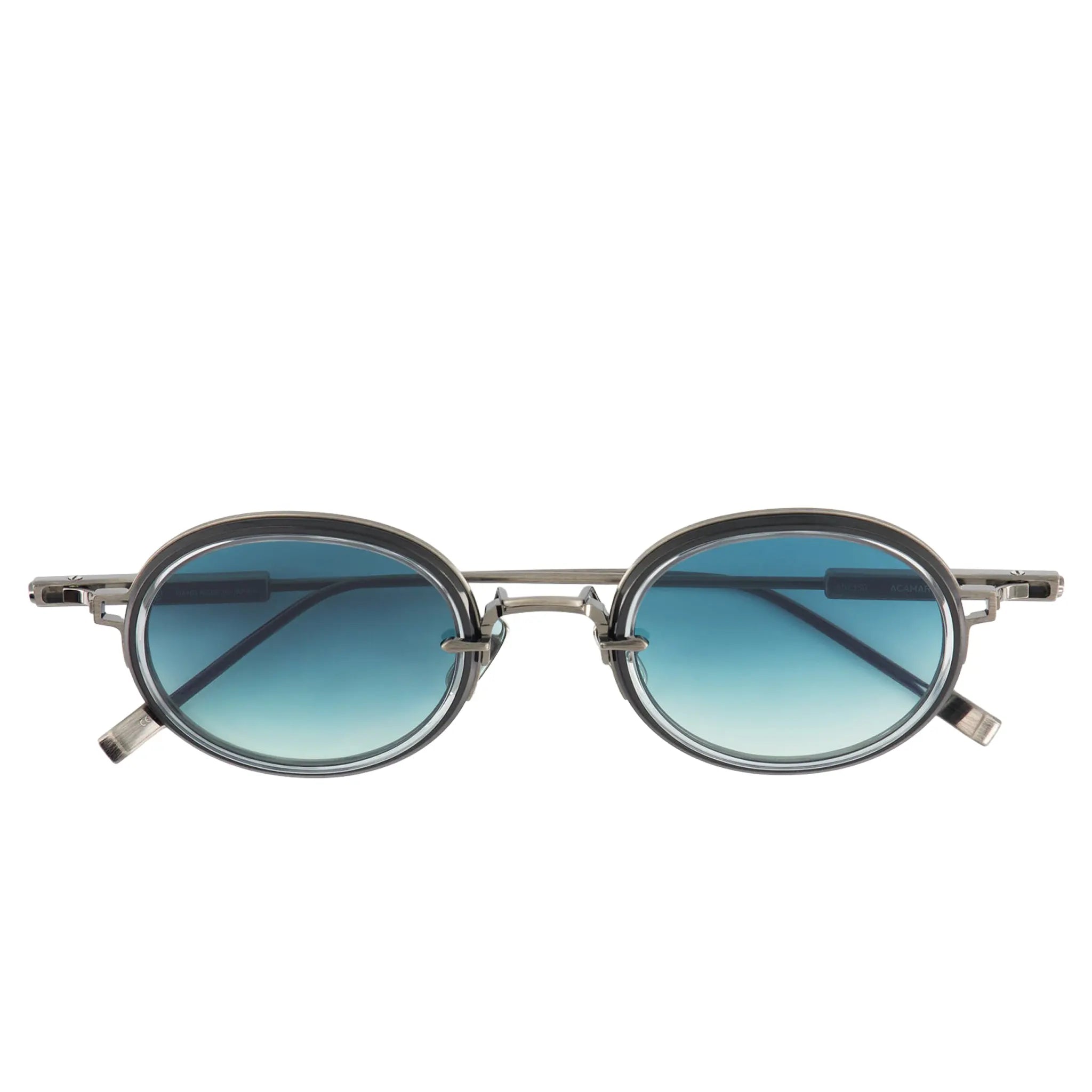 Front View of SATO Acamar II Titanium Deep Blue Ocean Sunglasses