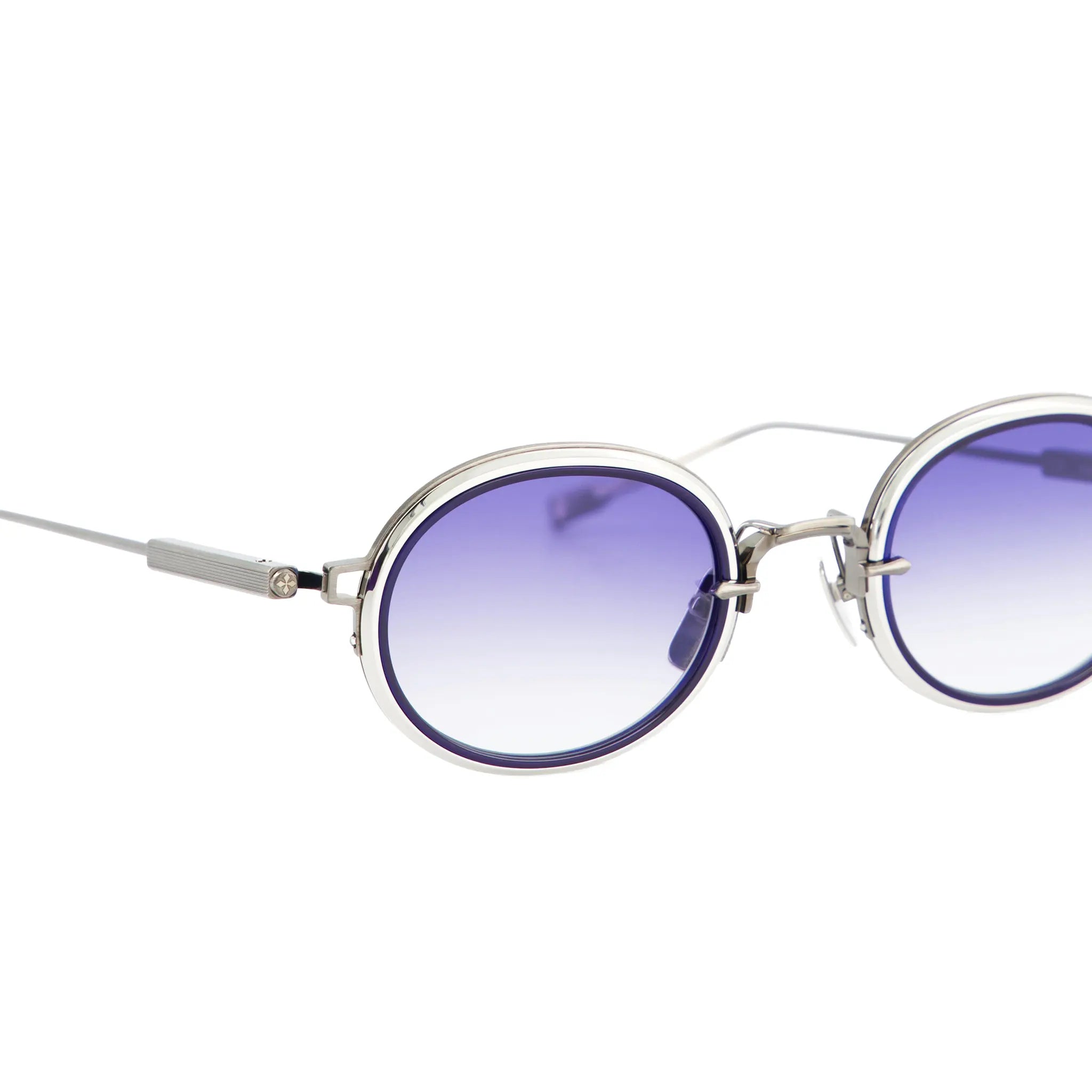 Front Side View of SATO Acamar II Titanium Gradient Blue Sunglasses