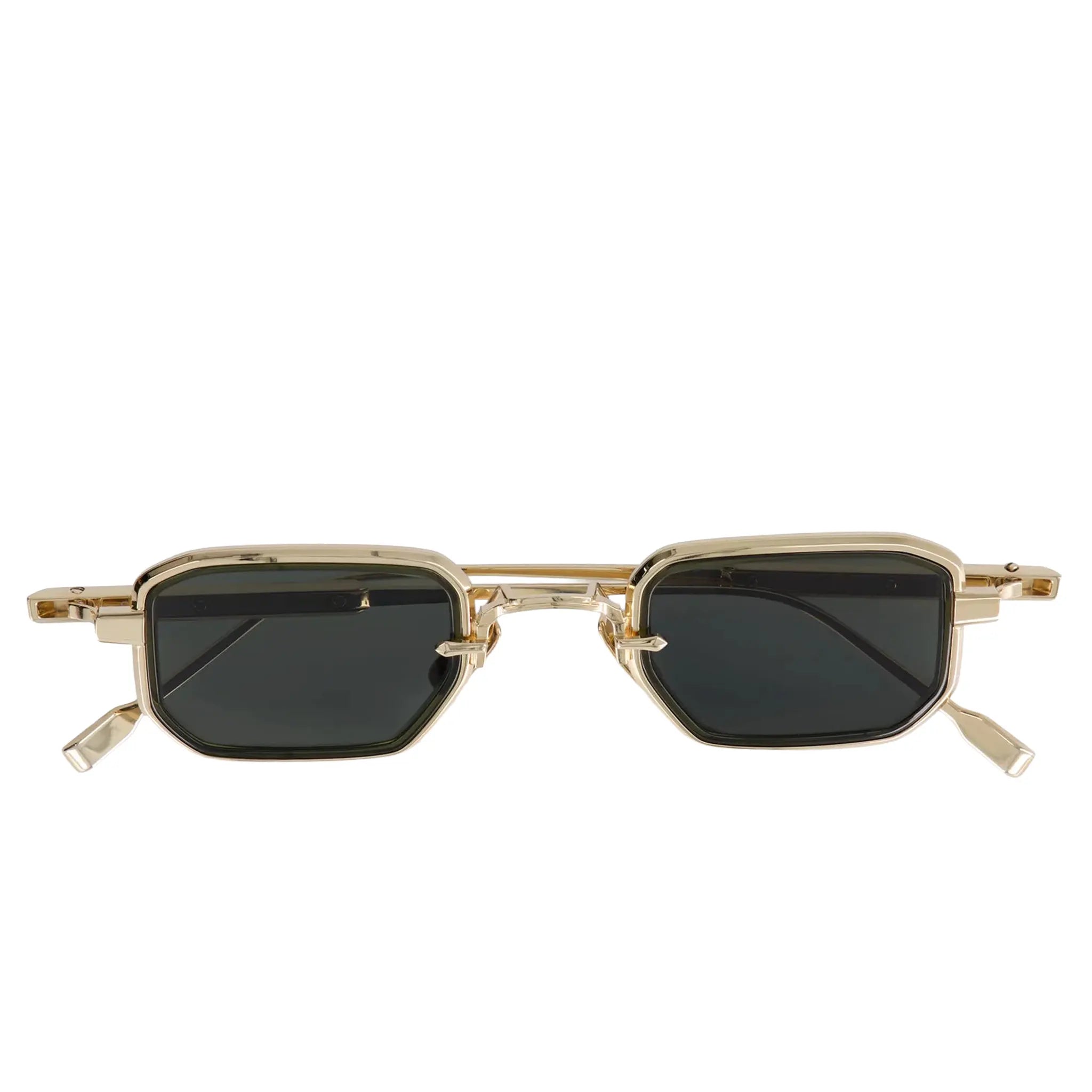 Front View of SATO Deneb-T Titanium Green Olive Sunglasses