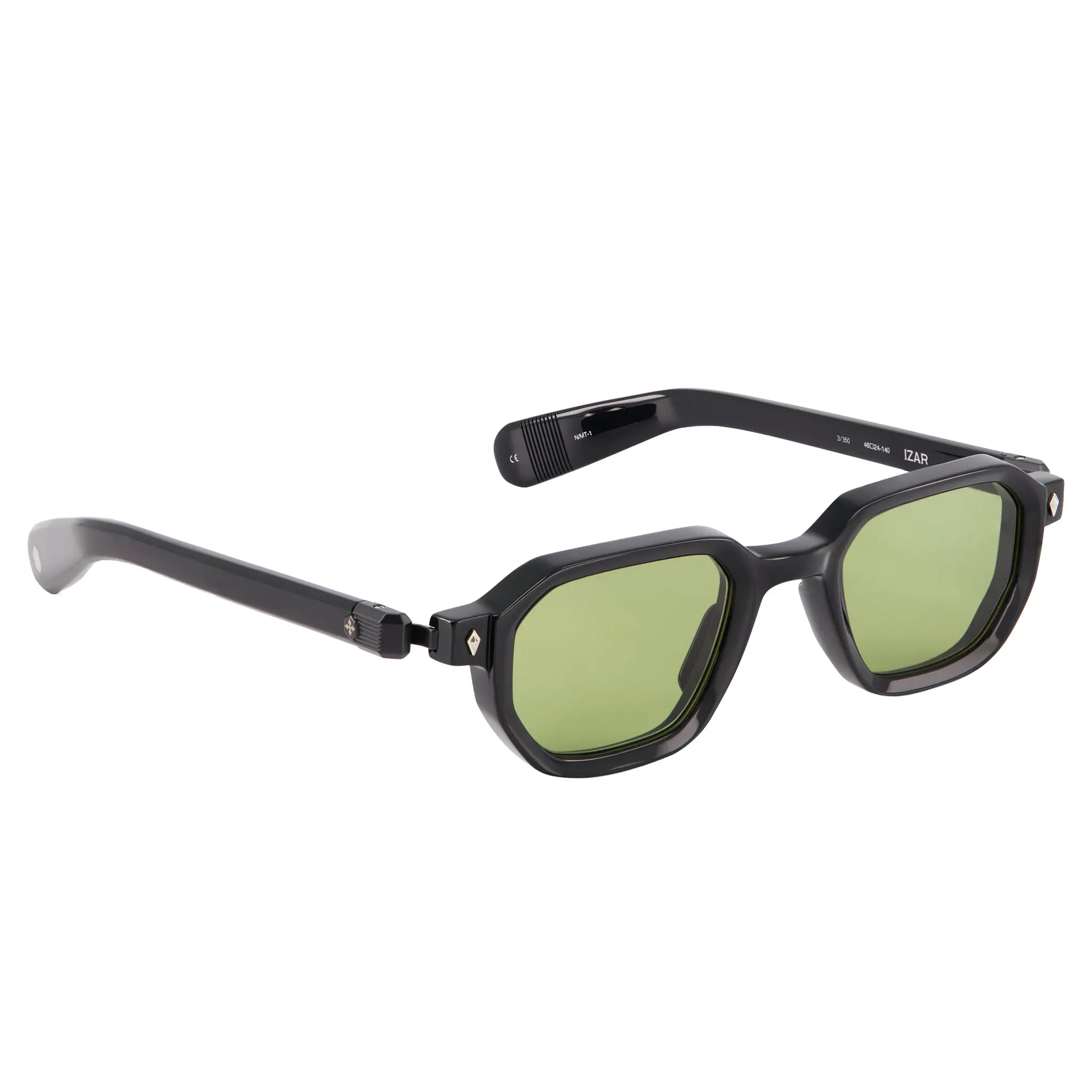 Front Side View of SATO Izar Matt Black Sunglasses