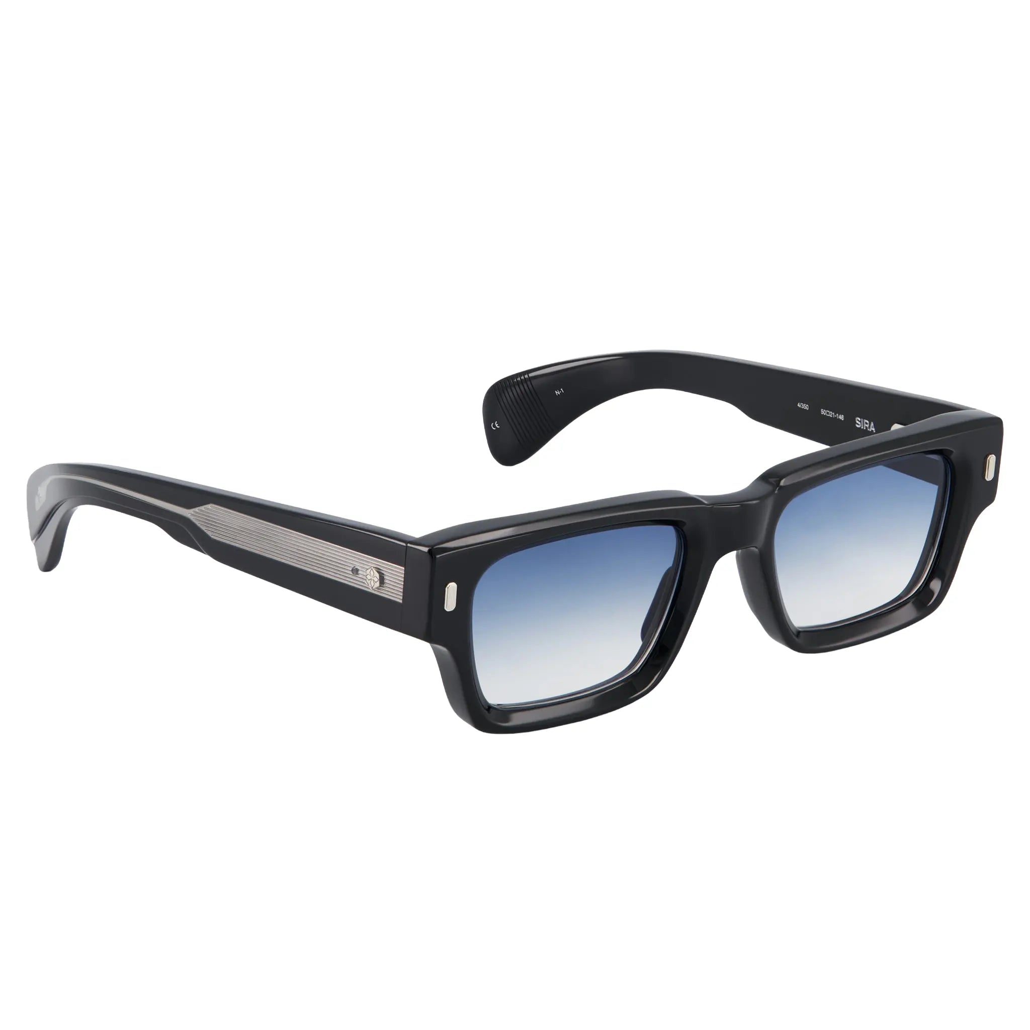 Front Side View of SATO Sira Gradient Deep Sea Blue Sunglasses