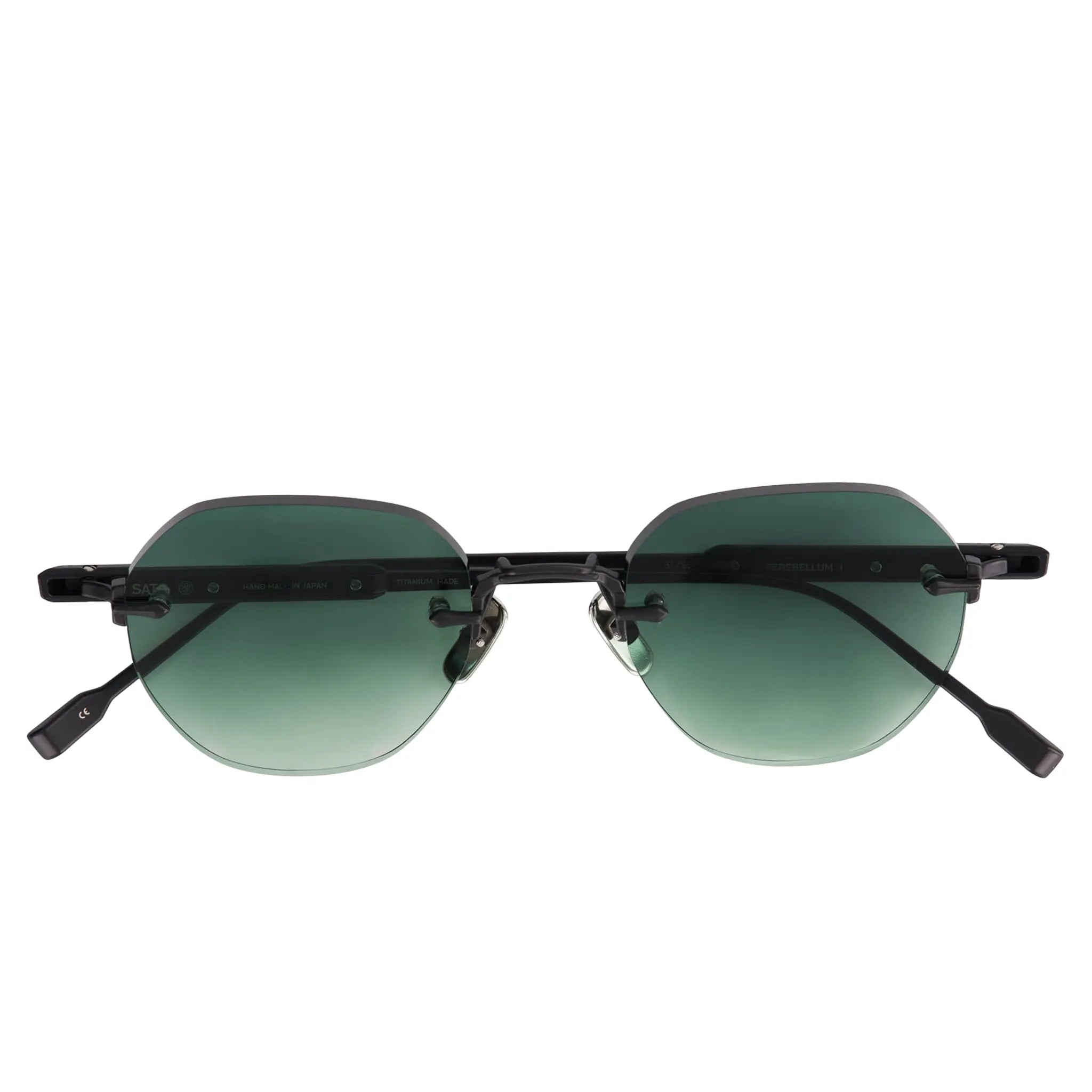 Front View of SATO Terebellum I-Capsule Edition Gradient Black Sunglasses