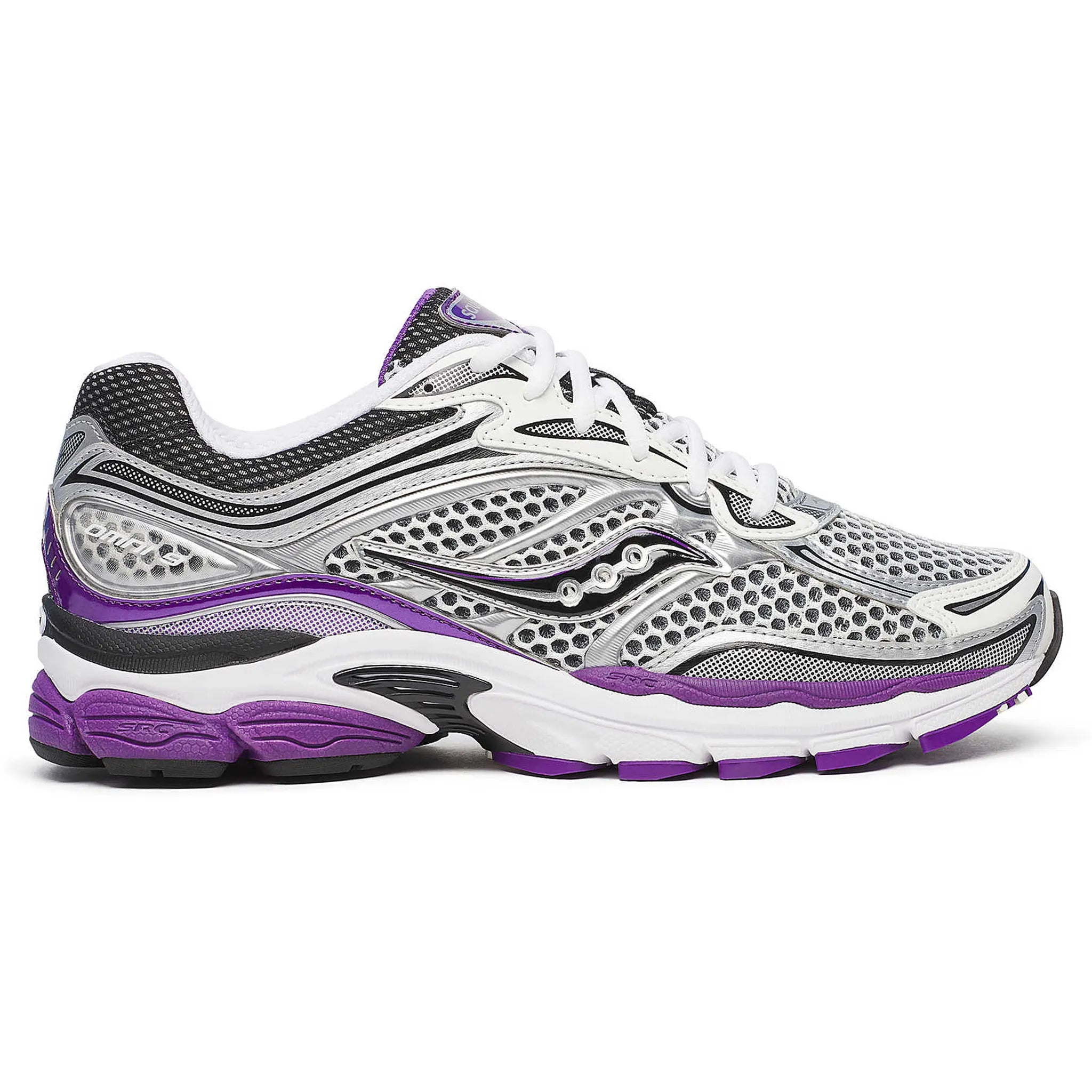 Side View of Saucony Progrid Omni 9 Silver Purple S70739-10