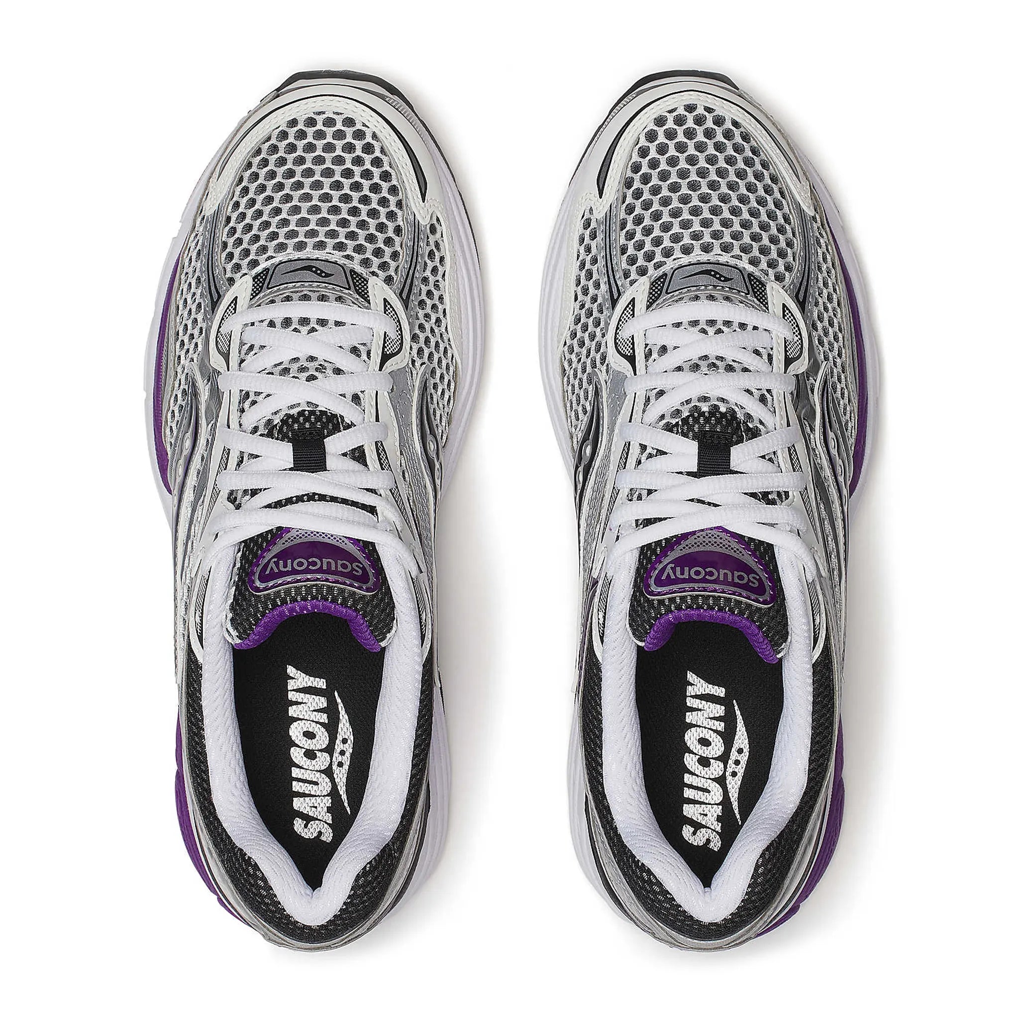 Upper View of Saucony Progrid Omni 9 Silver Purple S70739-10