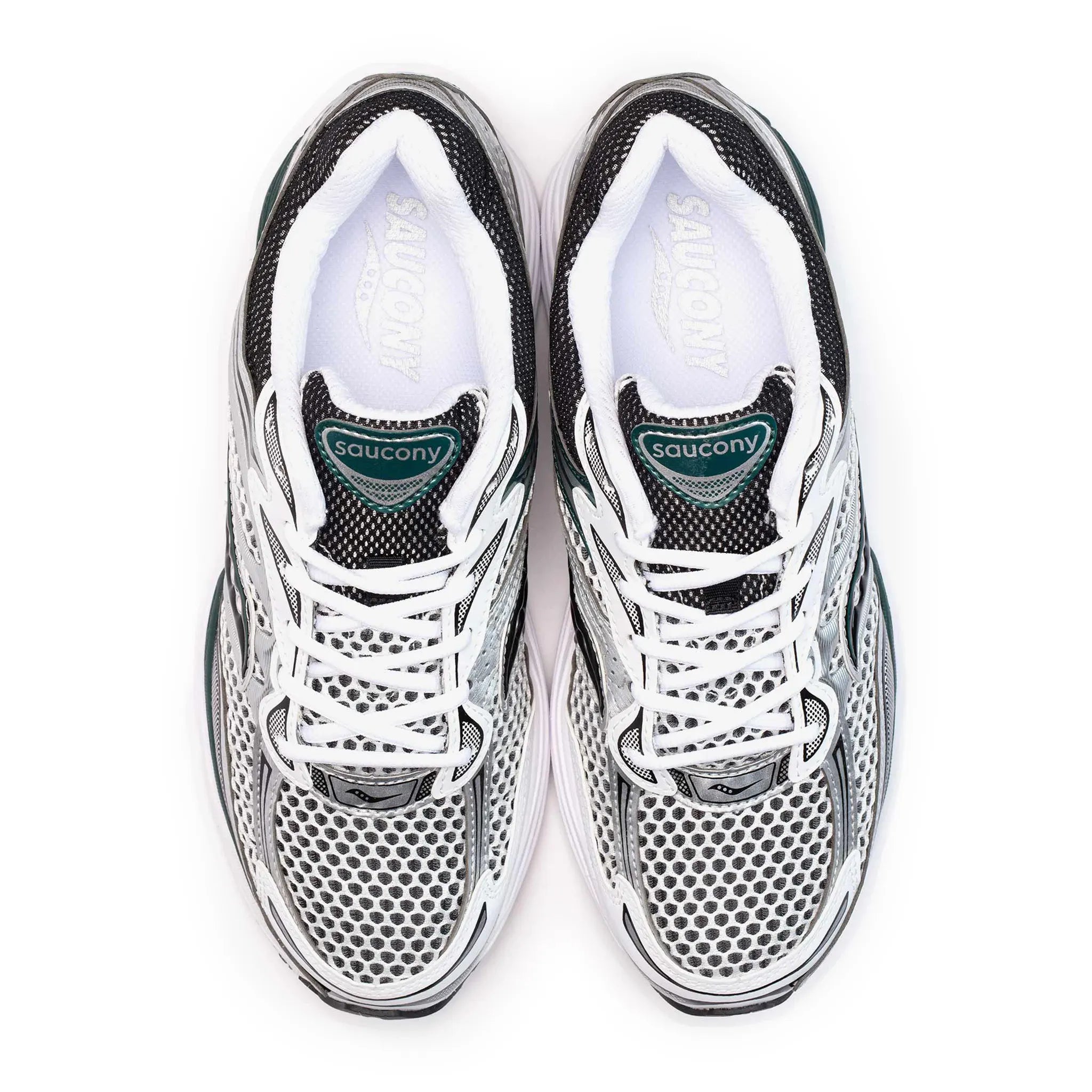 Uppper View of Saucony Progrid Omni 9 White Pine Green S70739-56