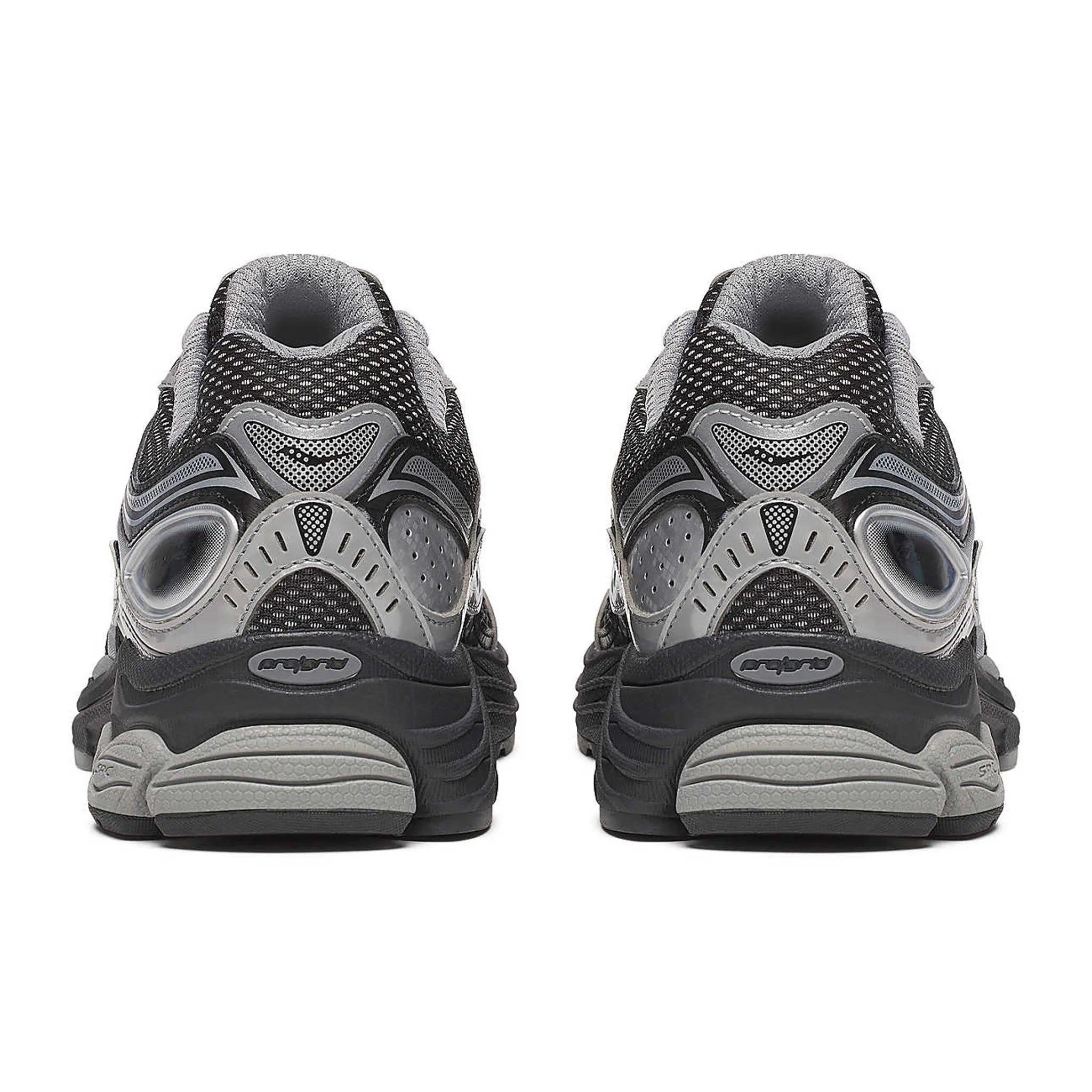 Back View of Saucony Progrid Omni 9 Silver Black S70739-13