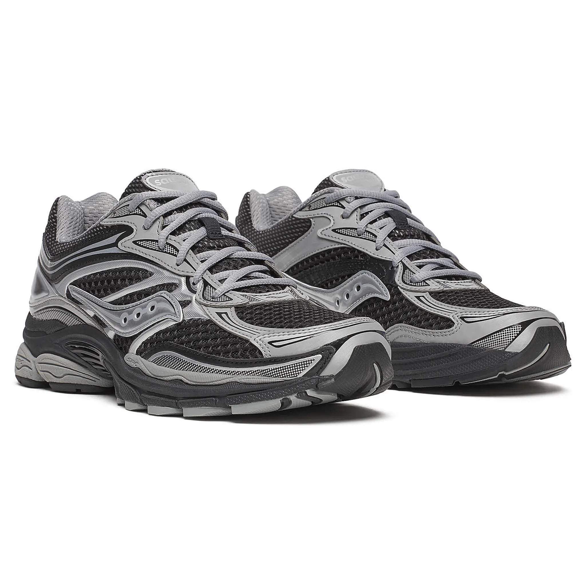 Front Side View of Saucony Progrid Omni 9 Silver Black S70739-13