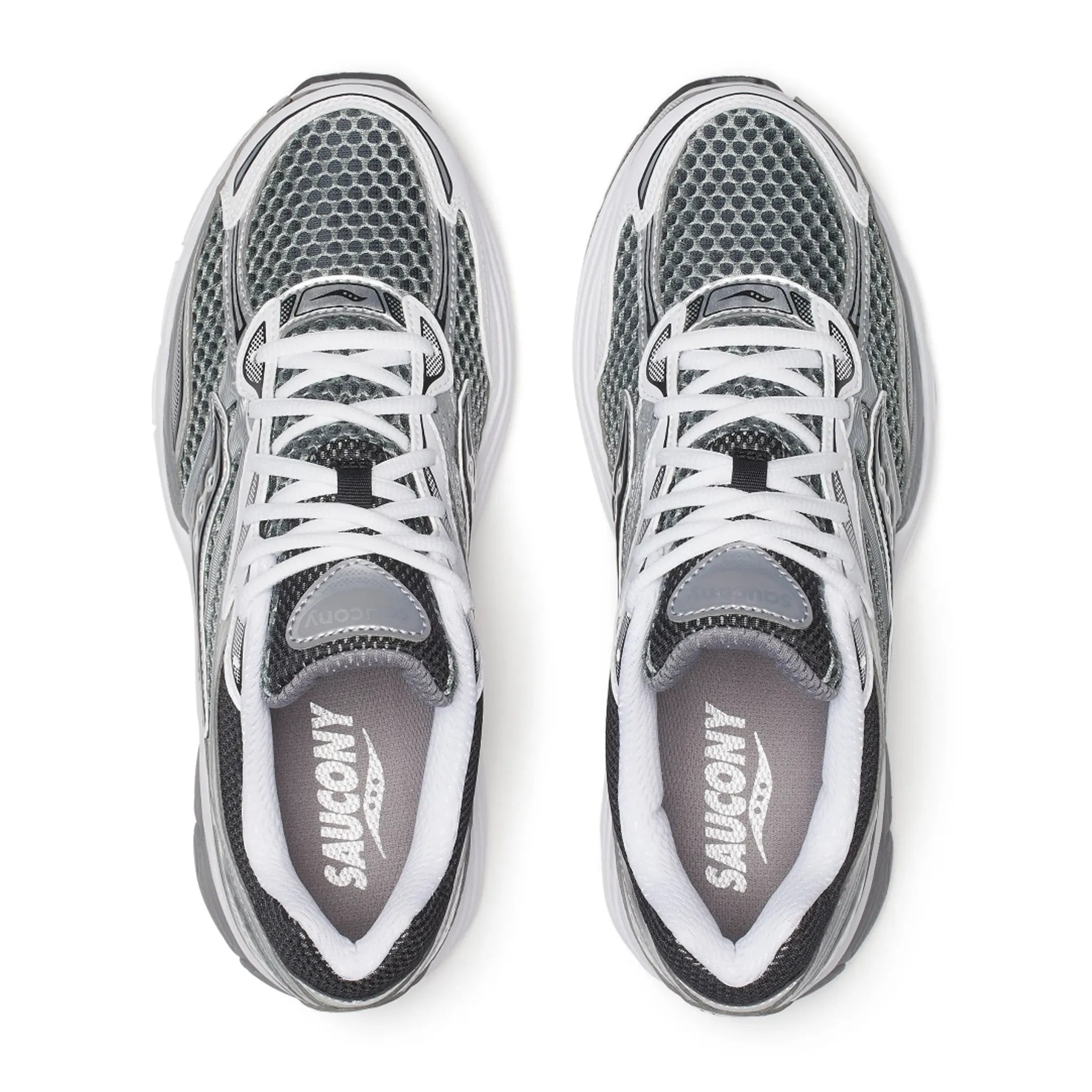 Upper View of Saucony Progrid Omni 9 Silver Grey S70739-42