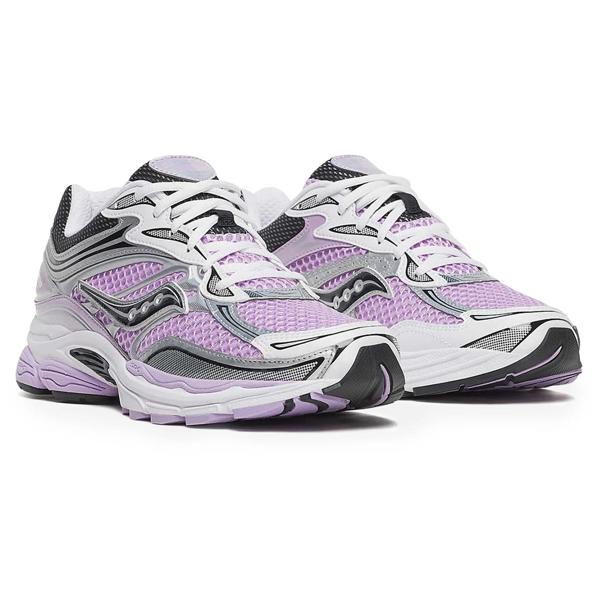 Front Side View of Saucony Progrid Omni 9 Silver Lilac S70739-46