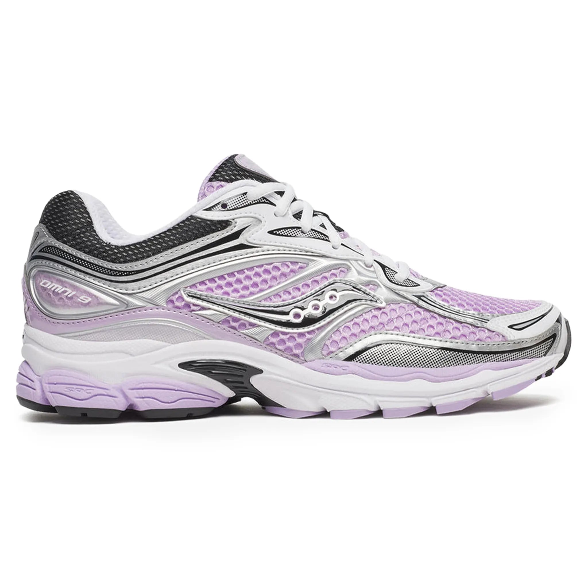 Side View of Saucony Progrid Omni 9 Silver Lilac S70739-46