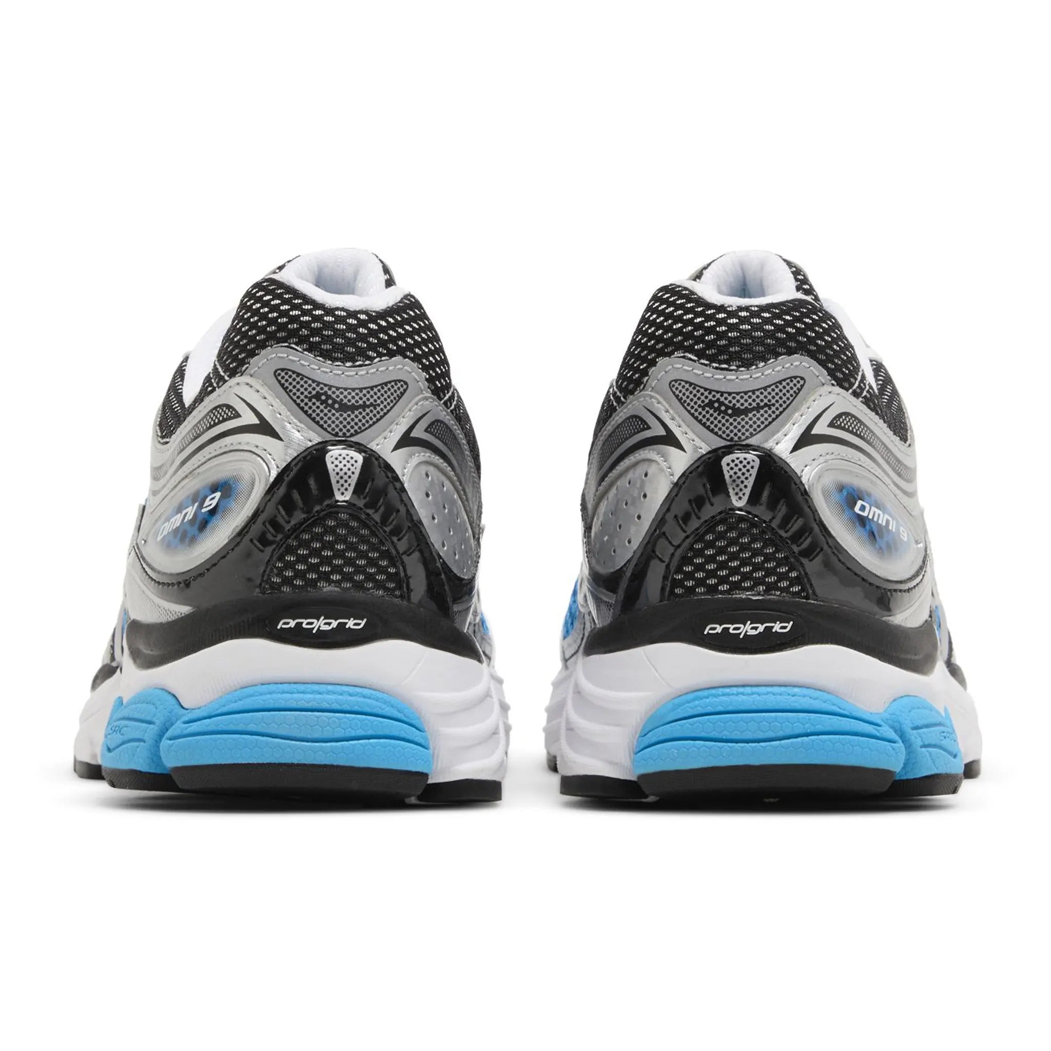 Back View of Saucony Progrid Omni 9 Silver Royal Blue S70739-4