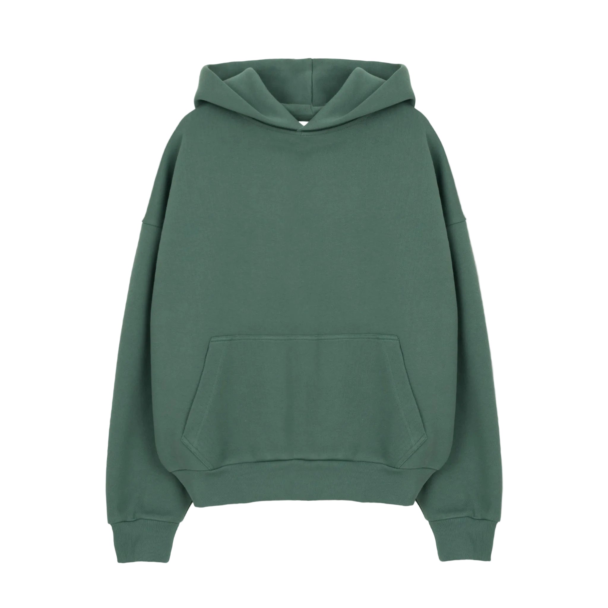Front view of Destructive Sculpt Field Green Hoodie