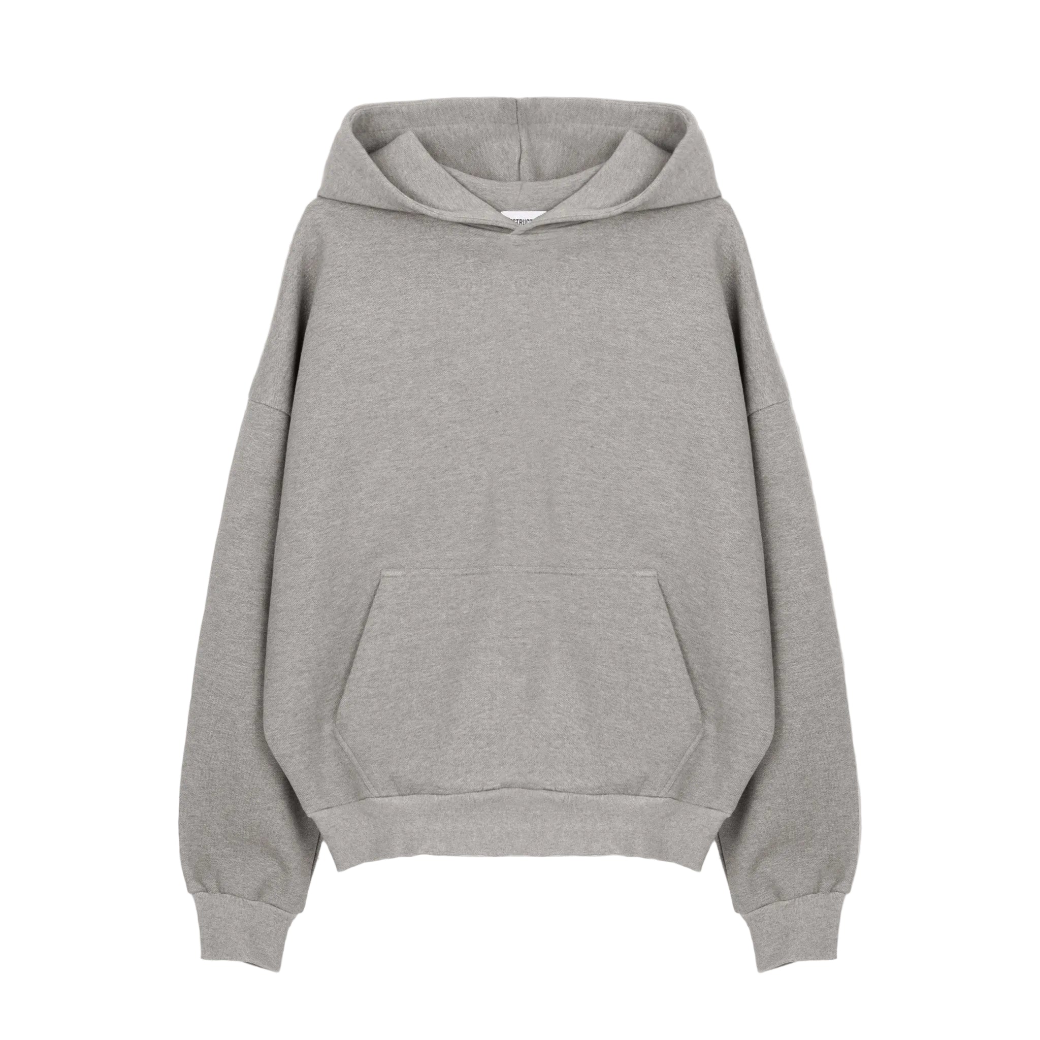Front view of Destructive Sculpt Stone Marl Hoodie
