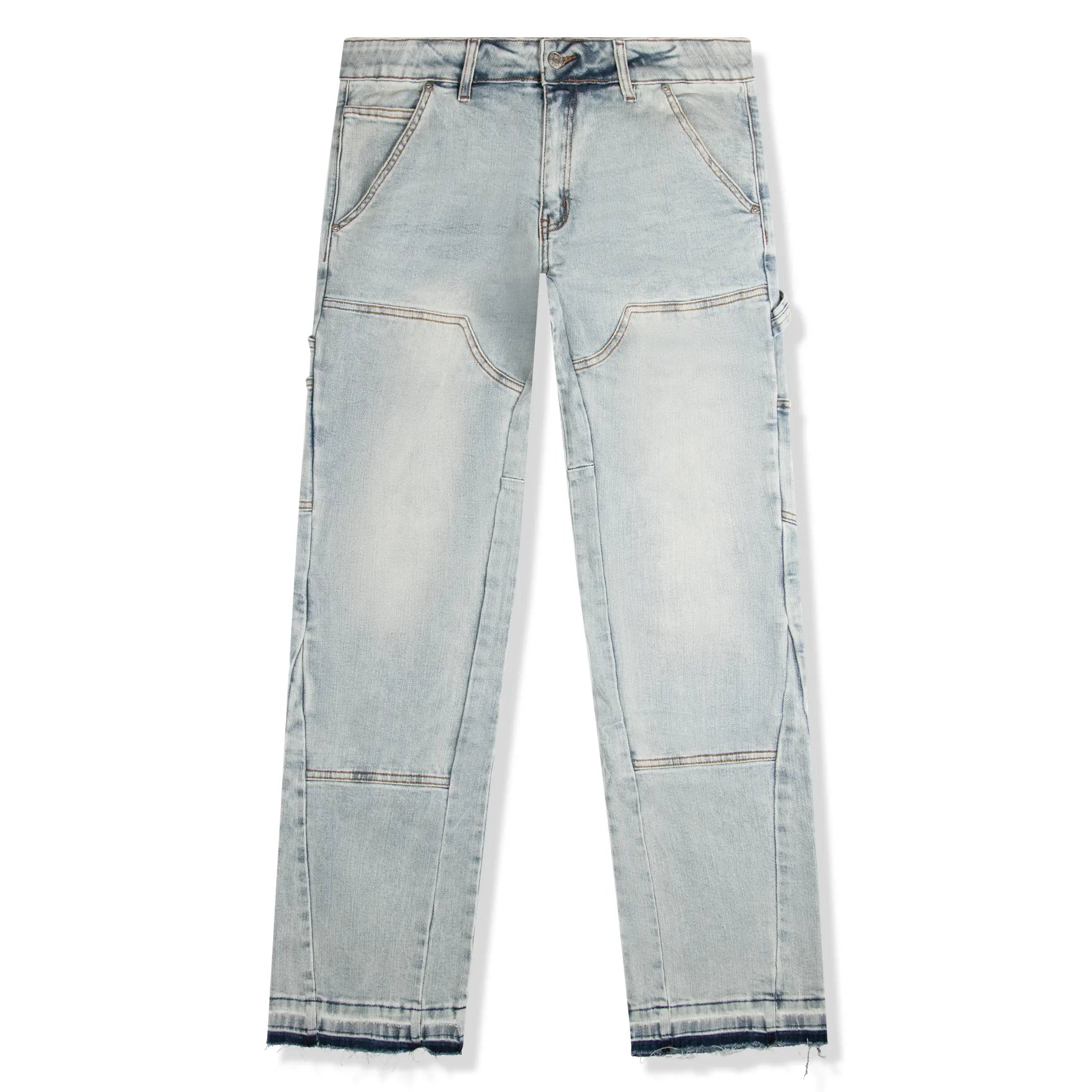 Front view of SIARR Carpenter Jeans Blue