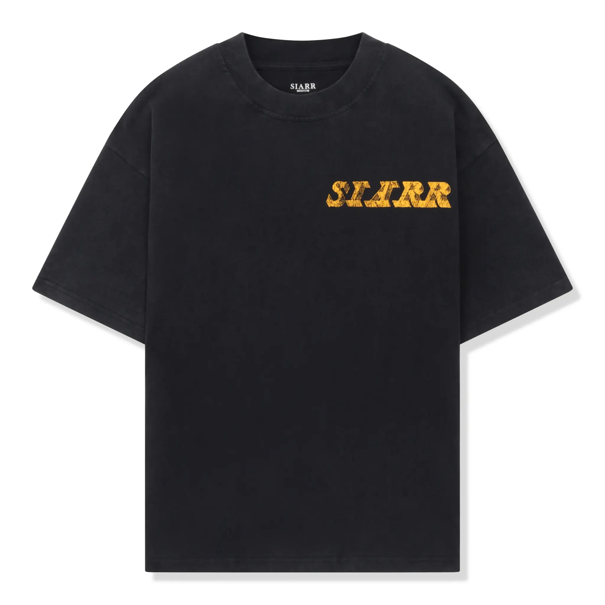 Front View of SIARR Eagle Vintage Black T-Shirt