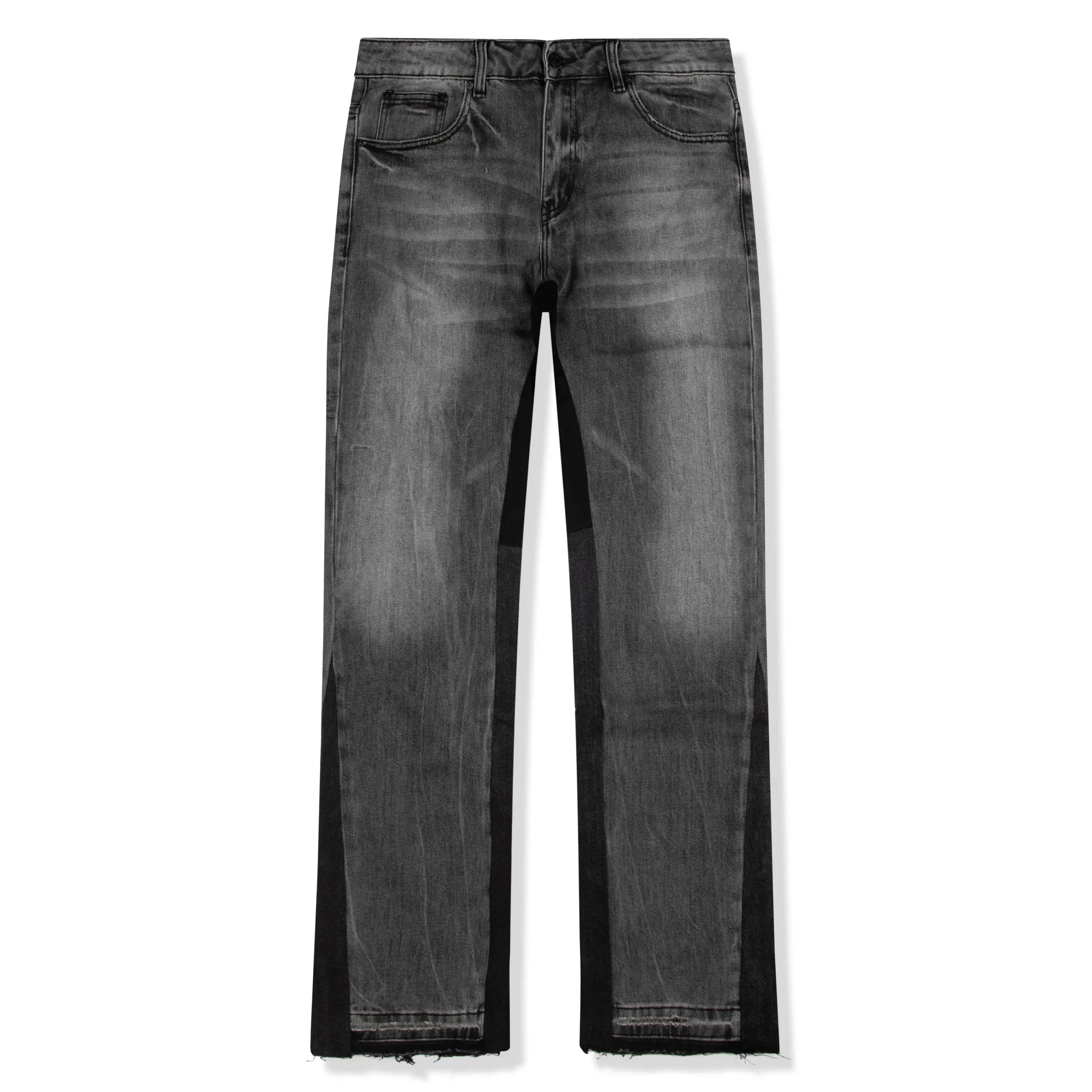 Front view of SIARR Flared Jeans Dark Grey