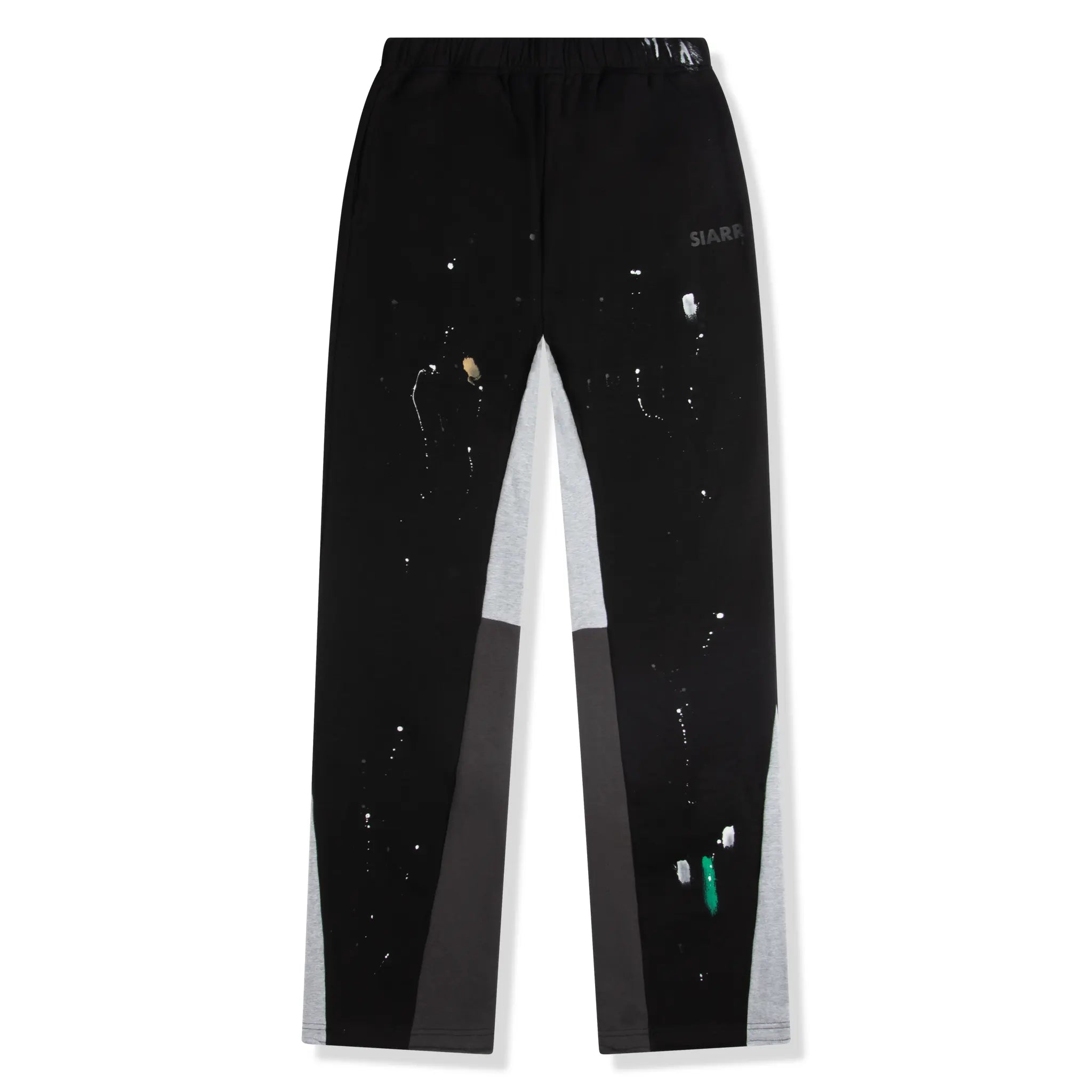 Front view of SIARR Flared Joggers Black Paint