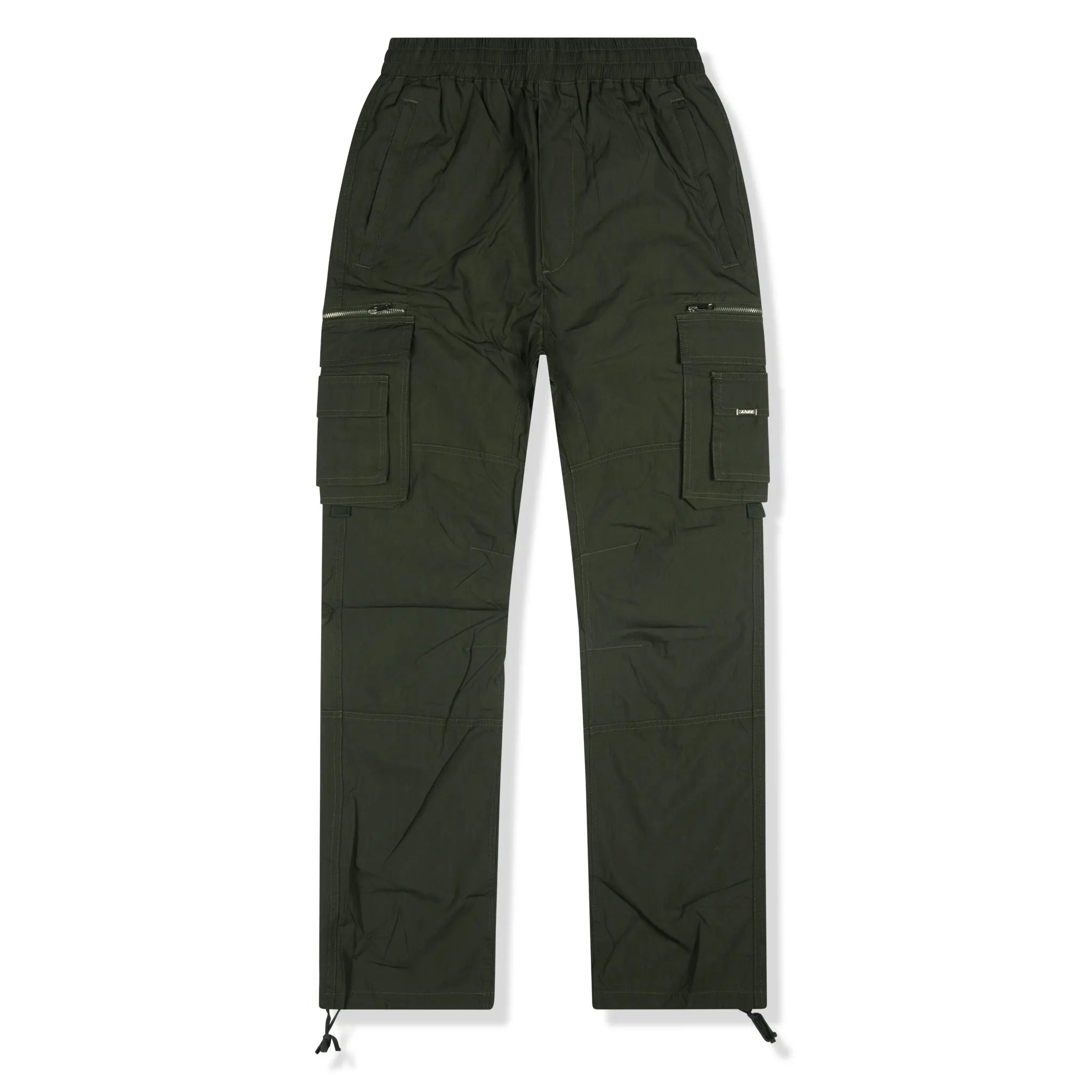 Front view of SIARR Military Dark Green Cargo Pants