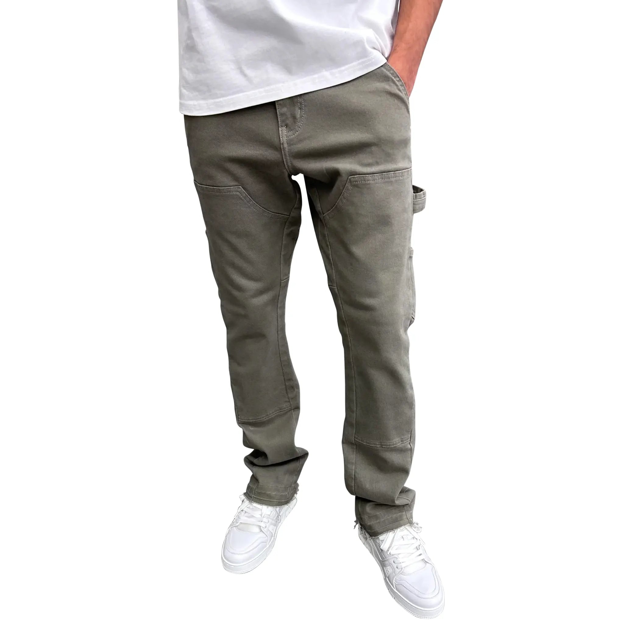 Front view of SIARR Rio Jeans Sage Green
