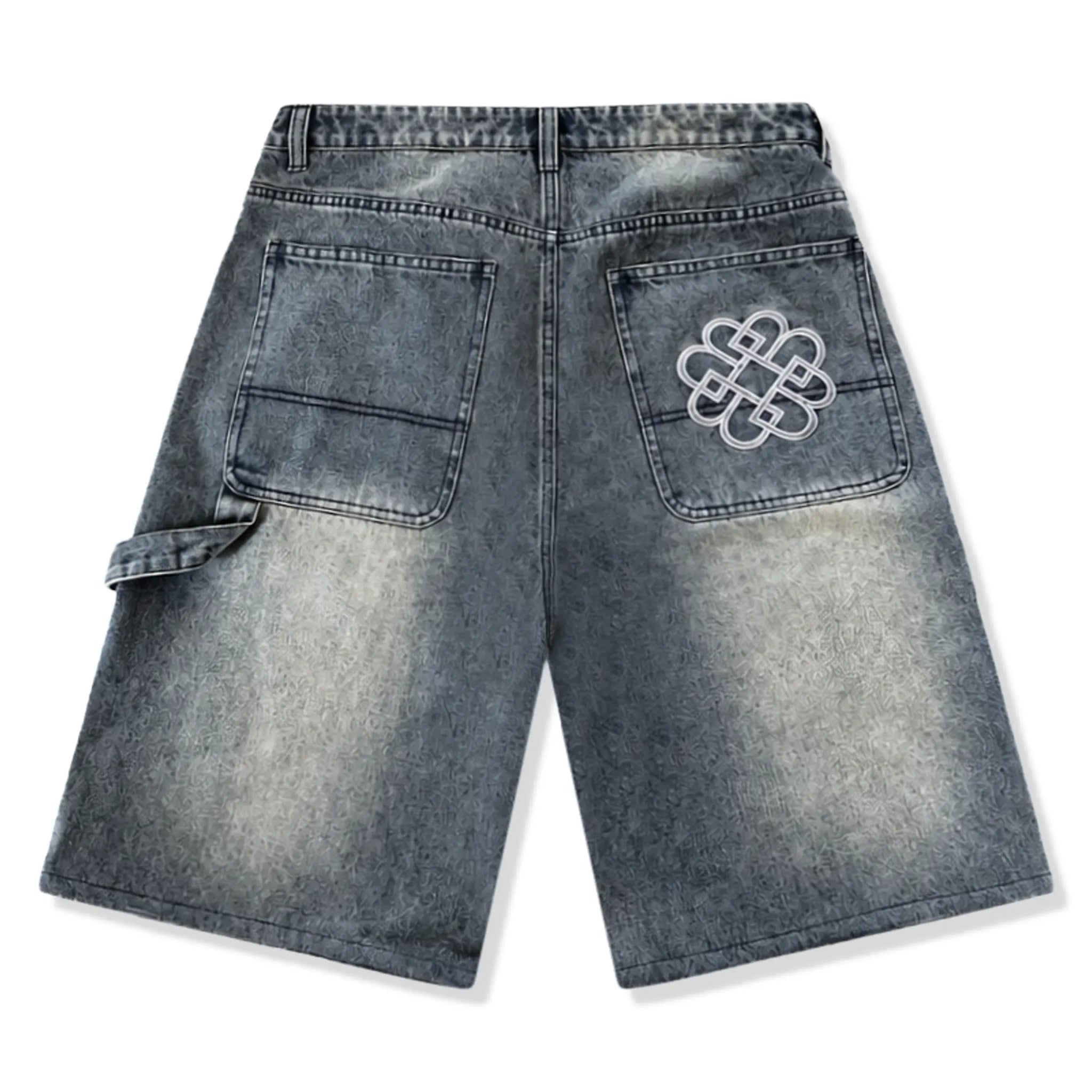 Bénir Clothing Oversized Rust Blue Denim Shorts
