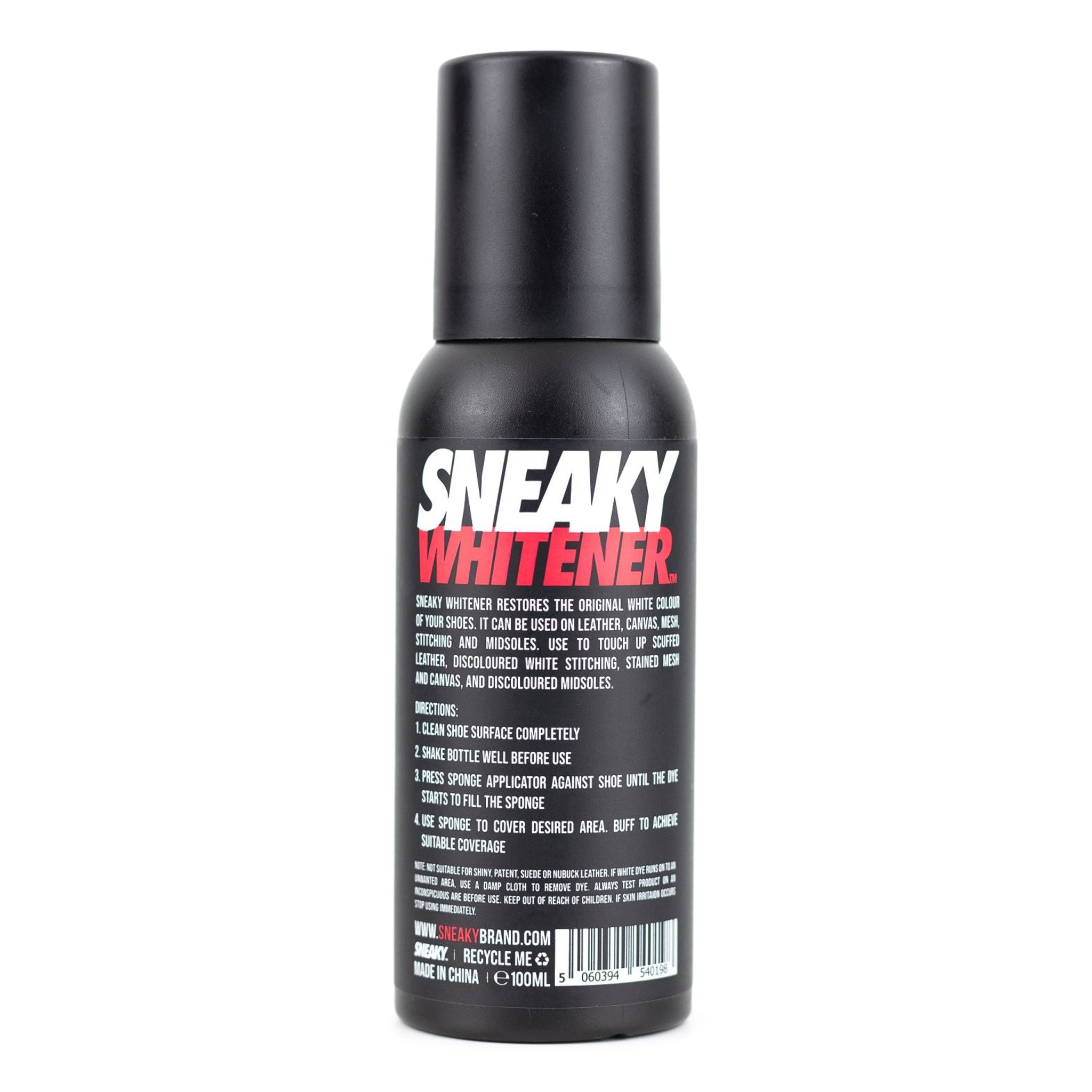 Back view of Sneaky Whitener - Shoe and Trainer Whitener 100ml