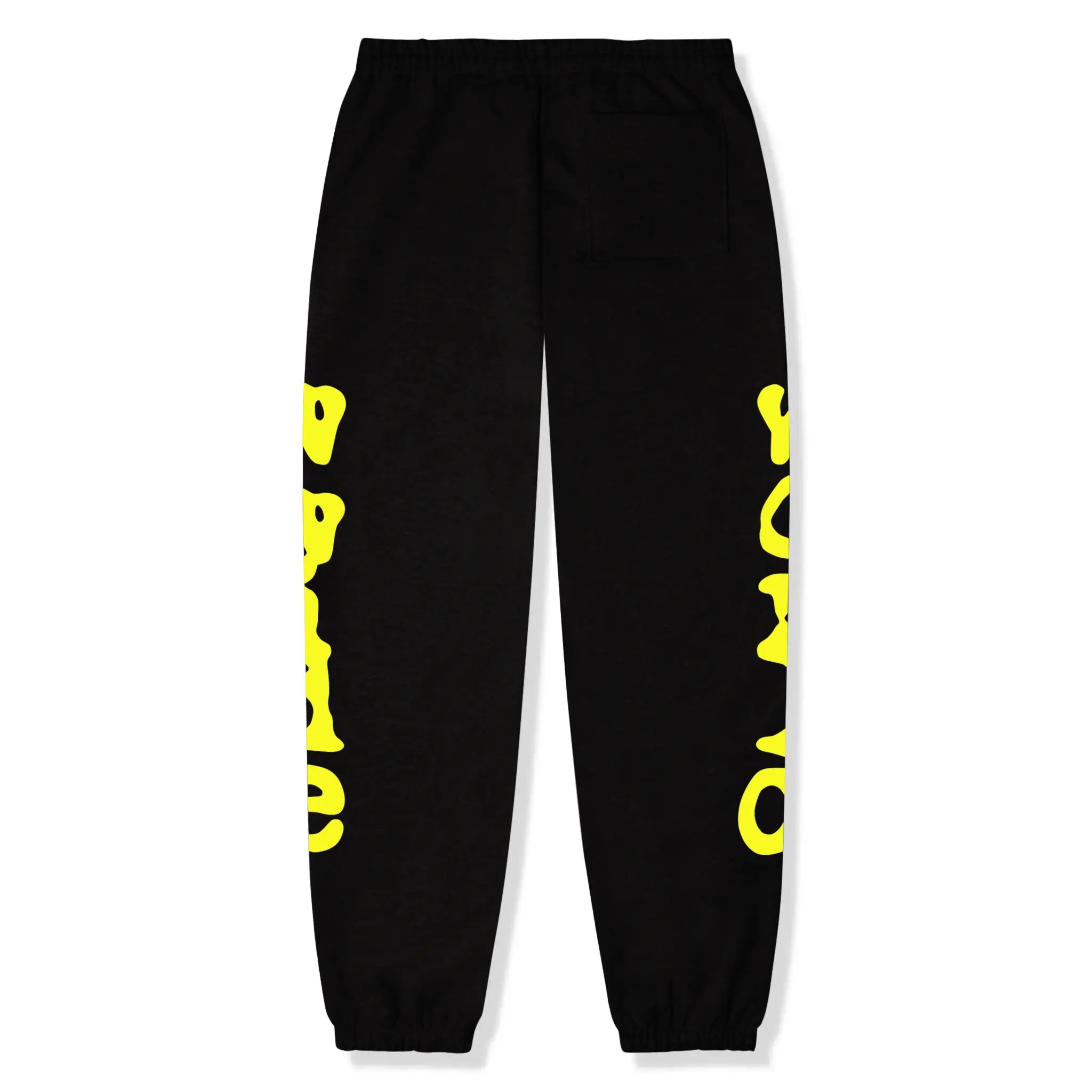 Back pants view of Sp5der Beluga Onyx Yellow Tracksuit