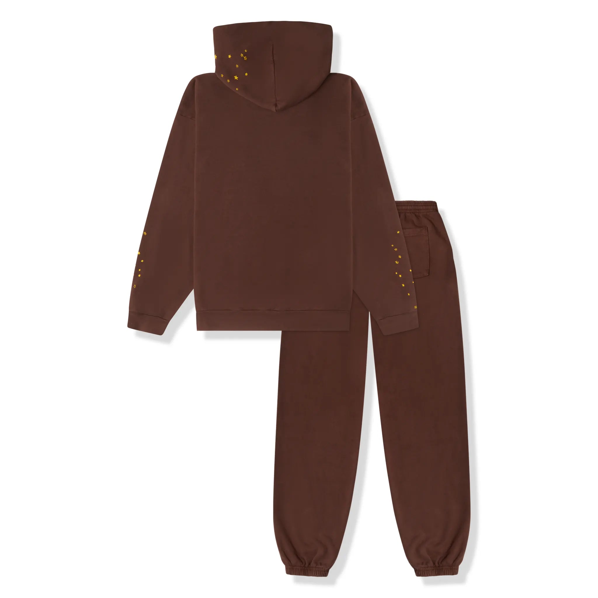 Back view of Sp5der Classic Web Brown Tracksuit