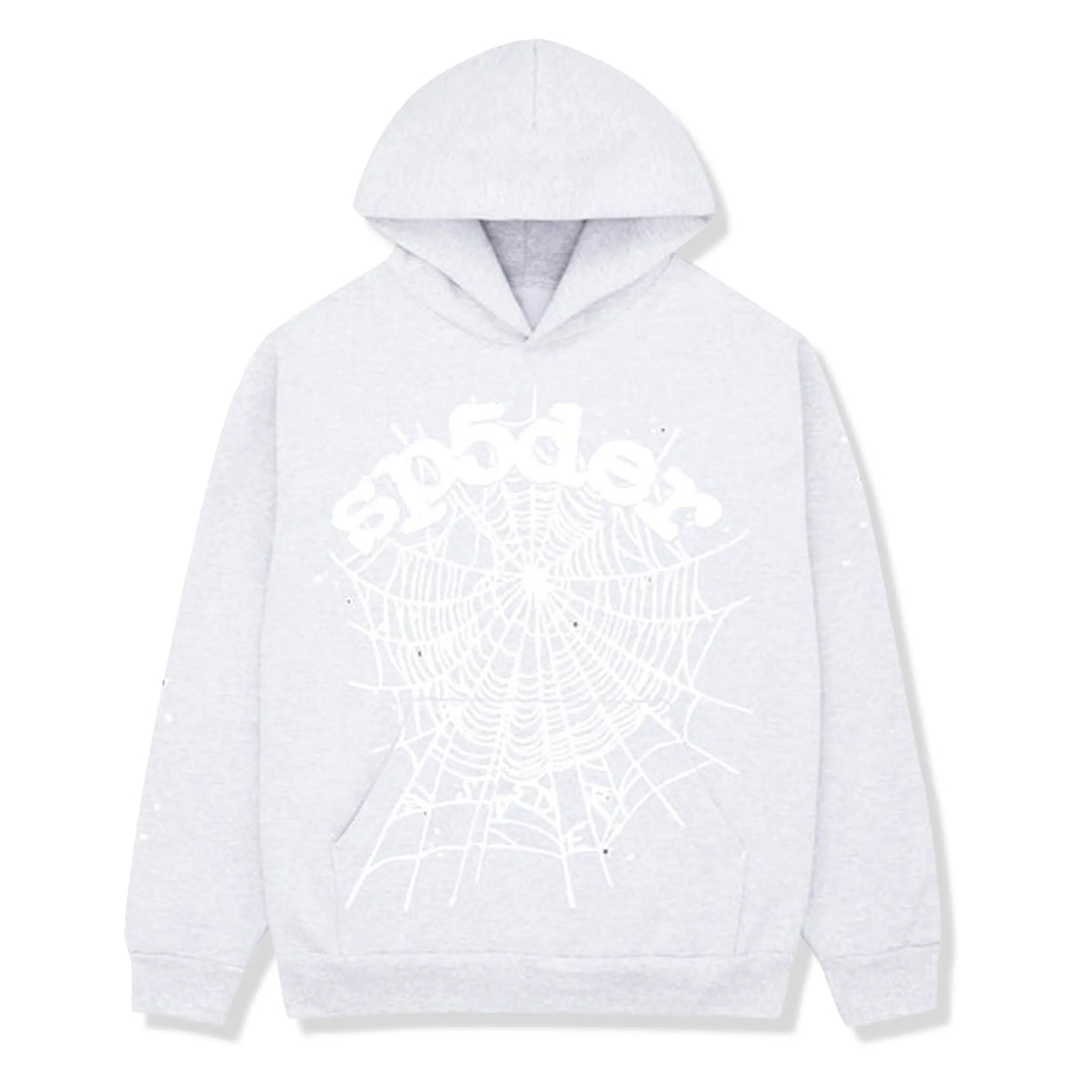 Sp5der OG Heather Grey Web Hoodie | SP5 OGWGRY-HD