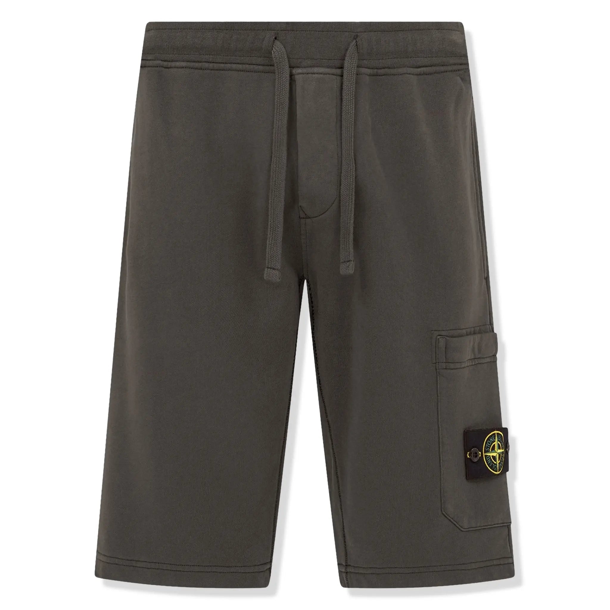 Front view of Stone Island Cargo Bermuda Brown Shorts