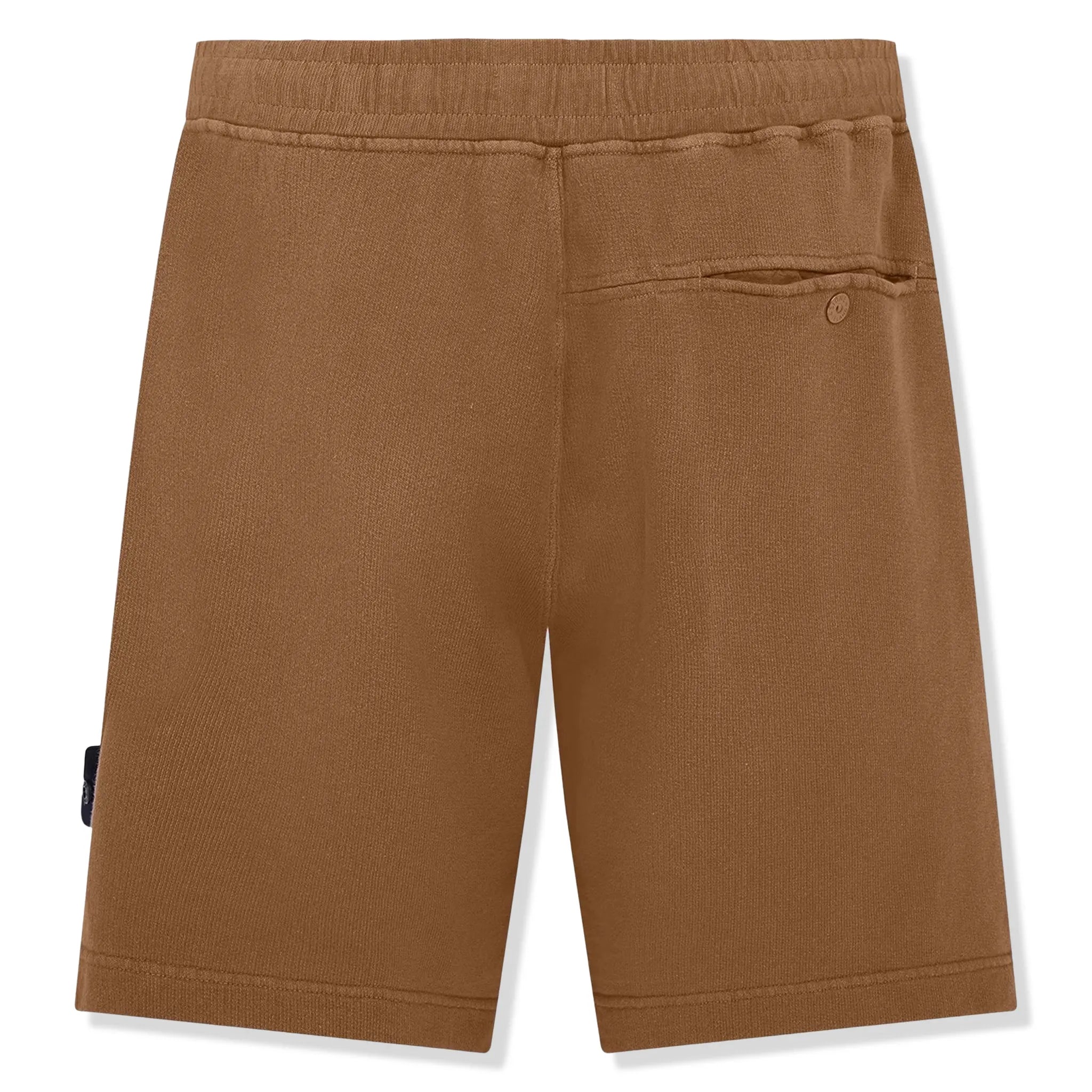 Back view of Stone Island Cotton Loop Brown Shorts