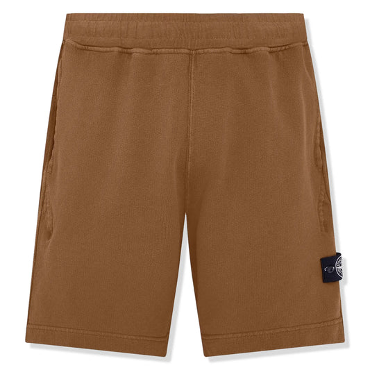 Stone Island Cotton Loop Brown Shorts