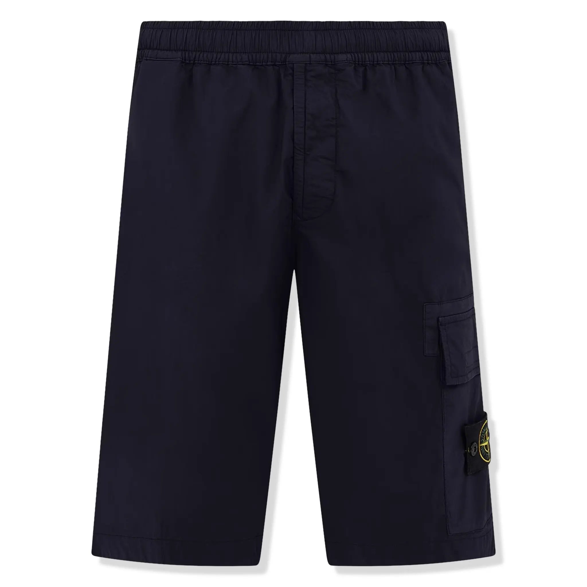 Front view of Stone Island Lightweight Tela Blue Shorts