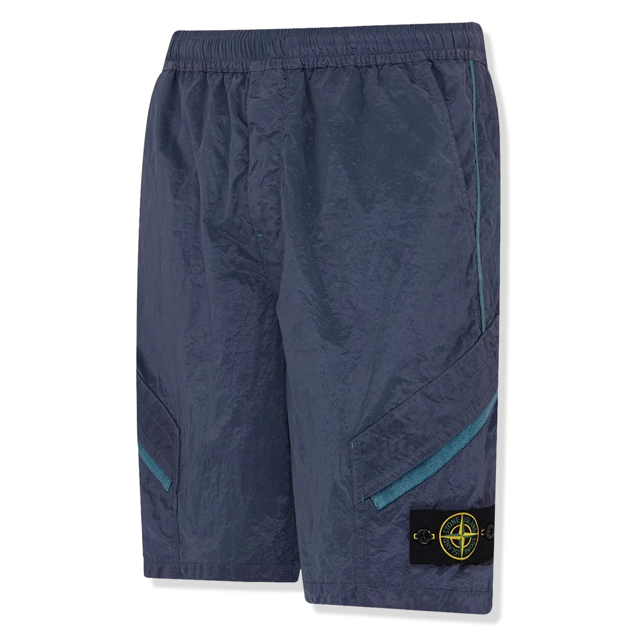 Stone Island Nylon Metal Avio Blue Shorts XS Blue