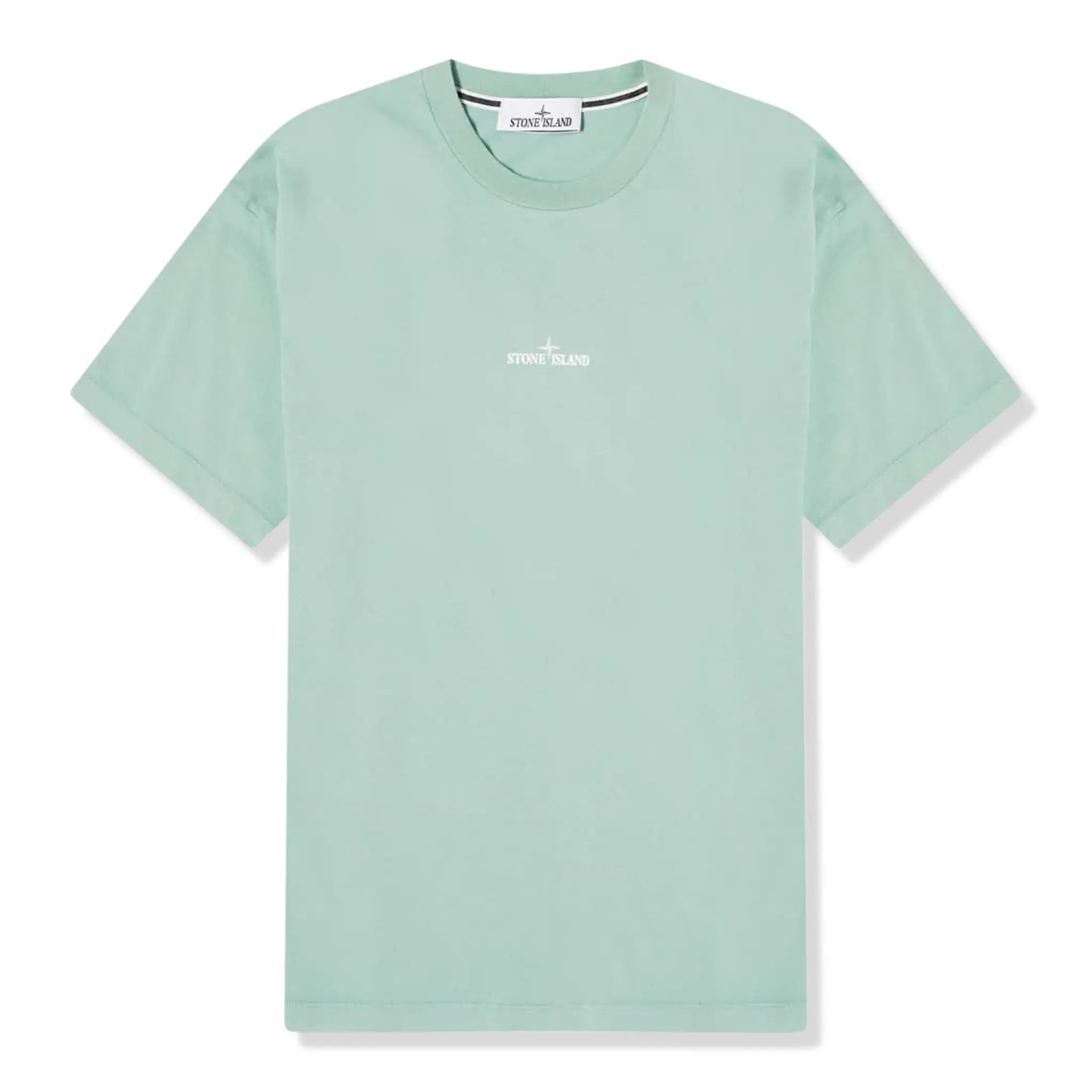 Front view of Stone Island Paint 1 Short Sleeved Green T Shirt 80152RC89-V0052