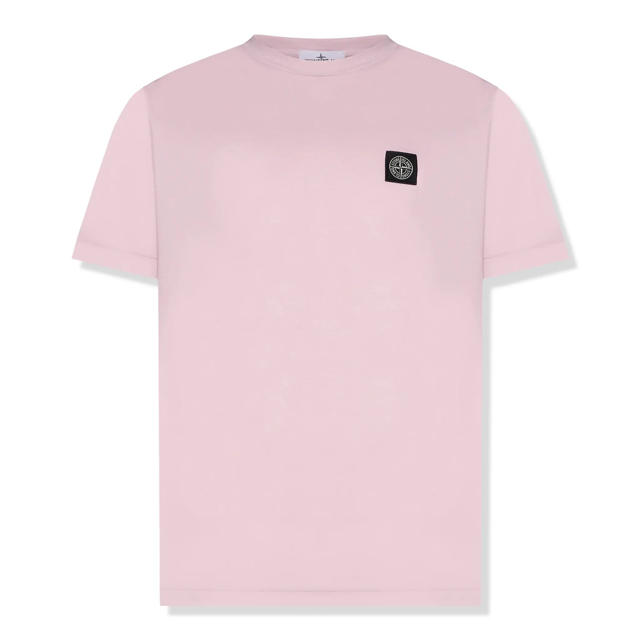 Stone Island Patch Logo Pink T Shirt 801524113