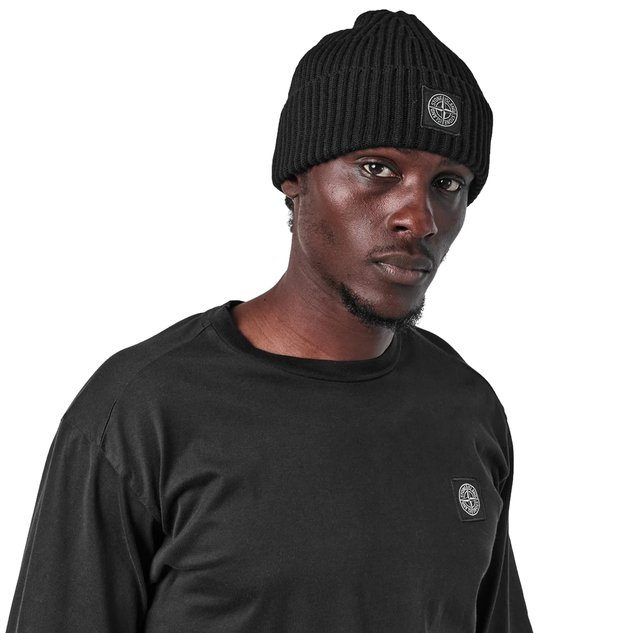 Stone Island Stone Logo Nero Beanie | K2S15N100012S00B4-V0029