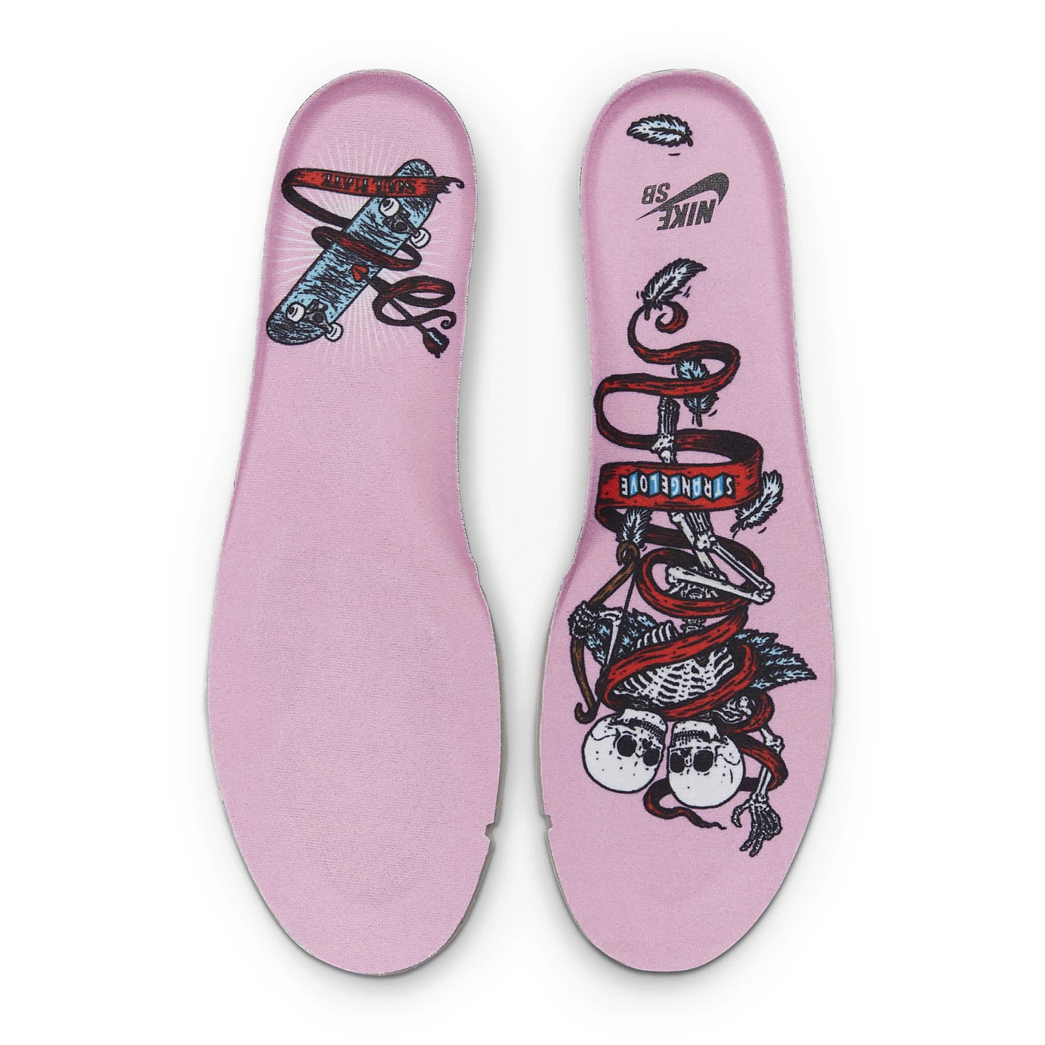 Insole view of StrangeLove X Nike SB Dunk Low Valentine's Day CT2552-800