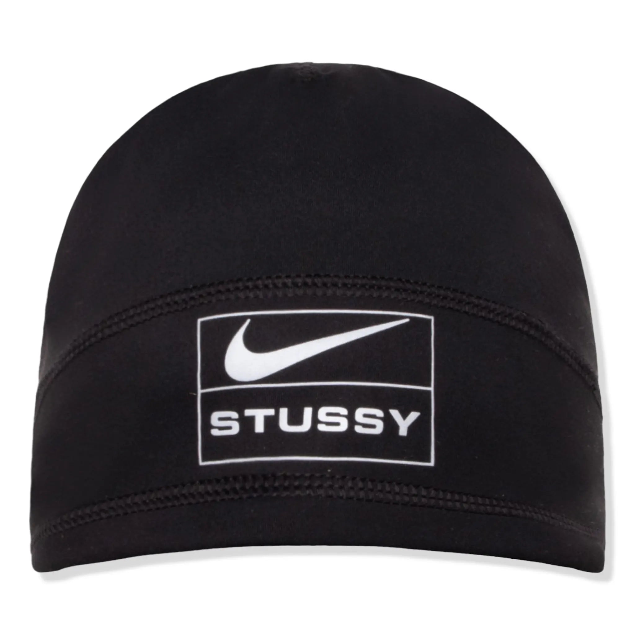 Front View of Stussy x Nike Black Skull Cap HV9115-010