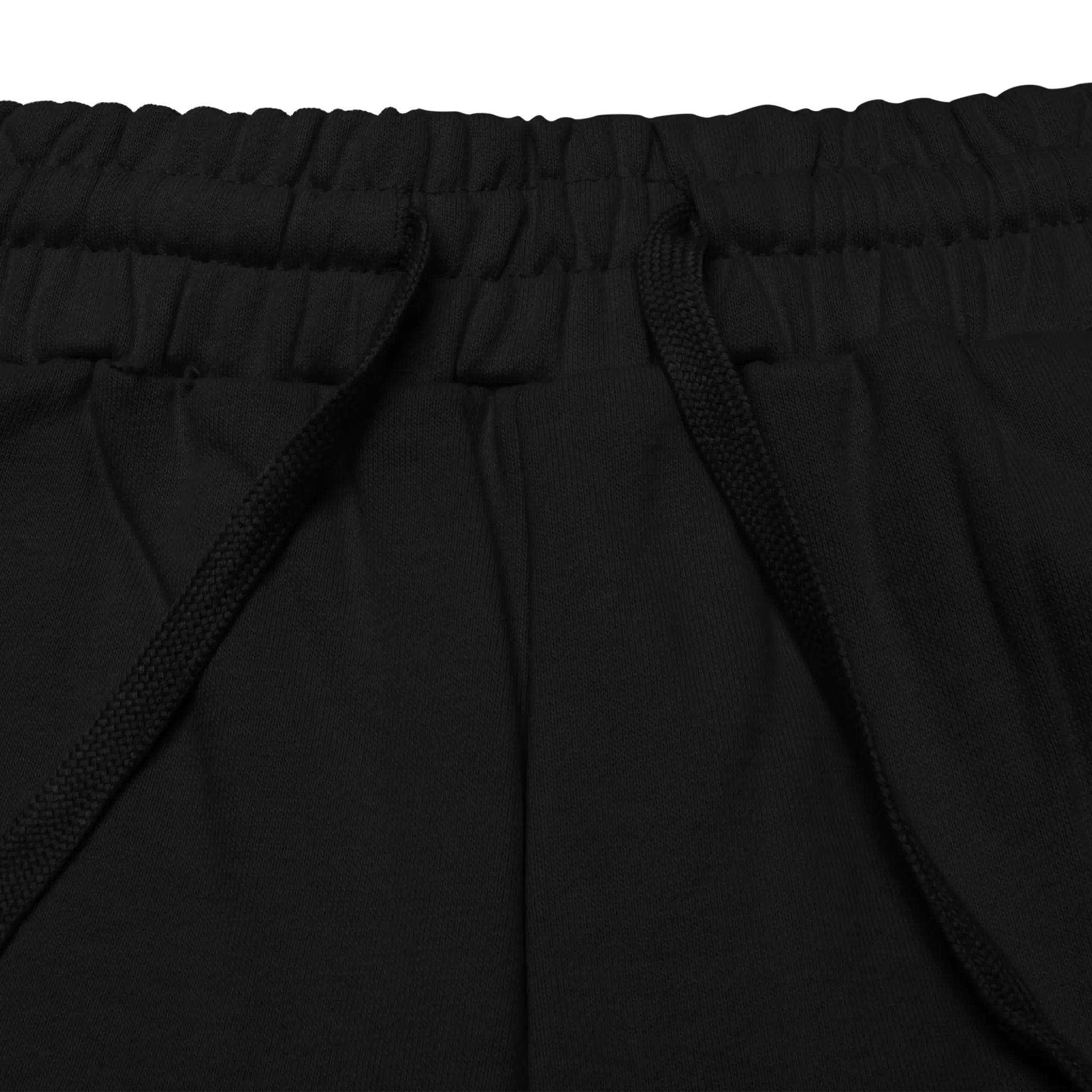 Detailed Front View of Suavo London Essentials Black Shorts