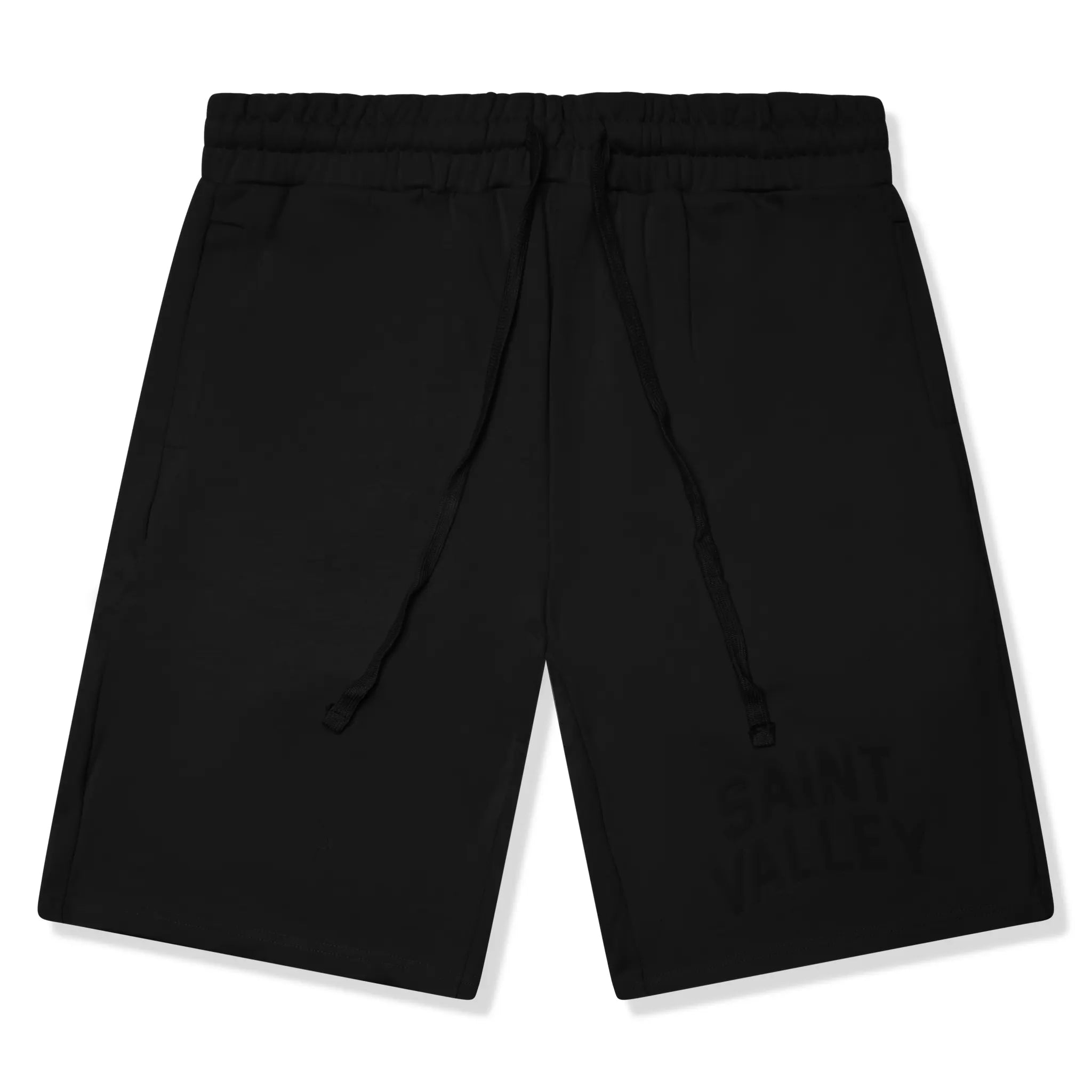 Front View of Suavo London Essentials Black Shorts