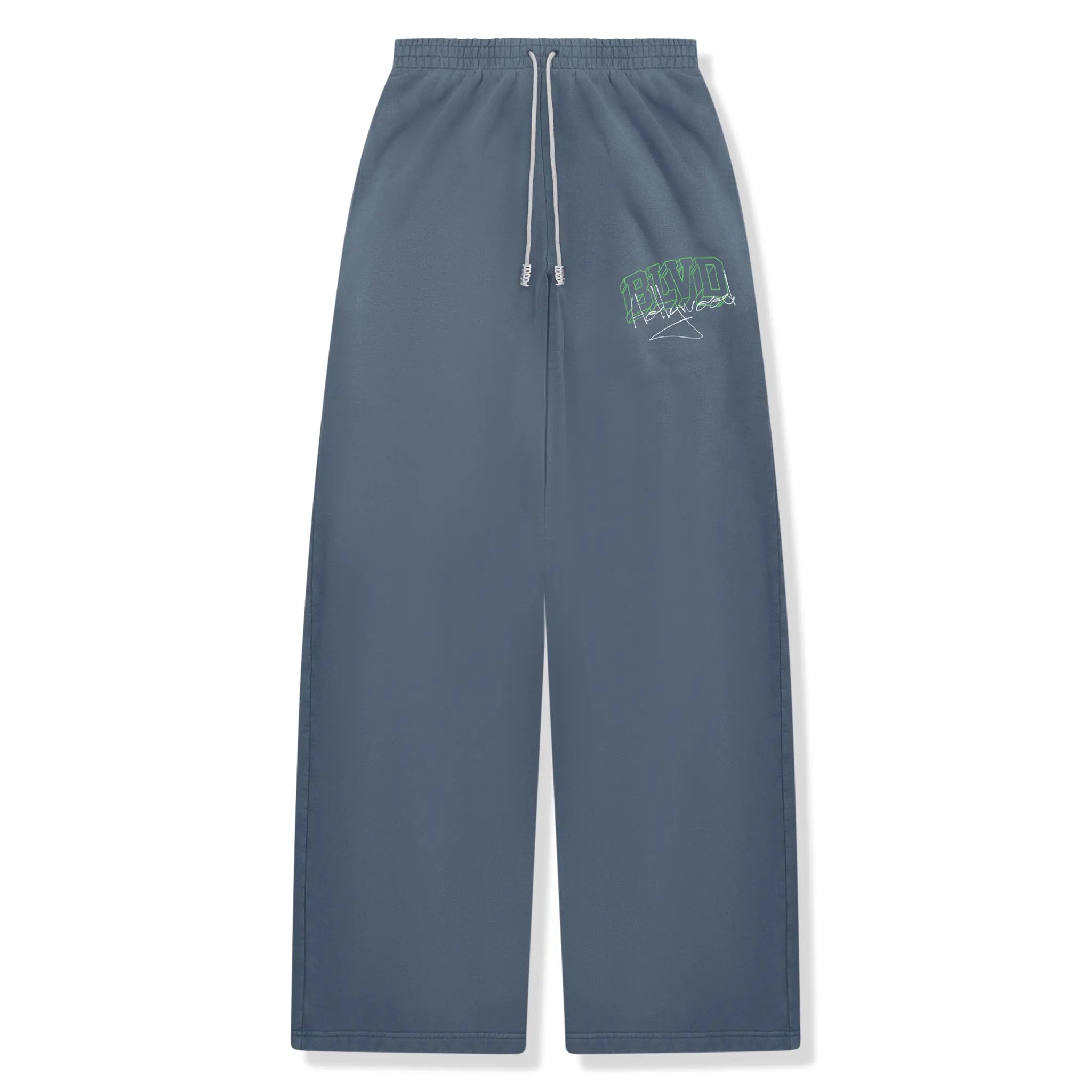 Front View of Suavo London Salt Lake Washed Blue Sweatpants