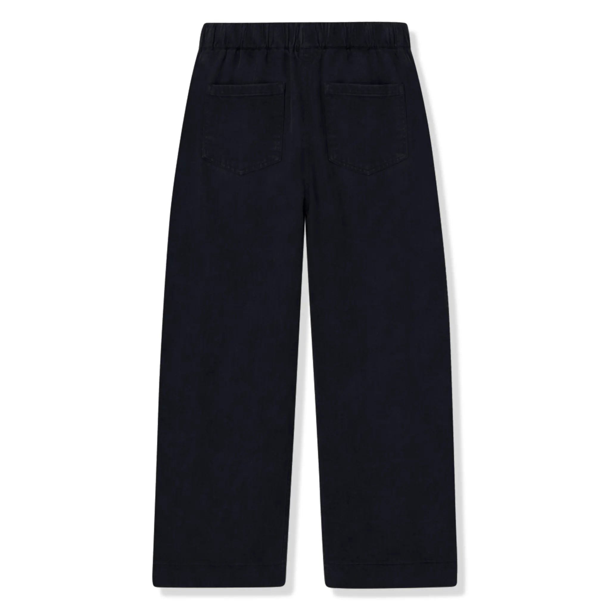 Back View of Suavo London Stud Pleated Black Sweatpants