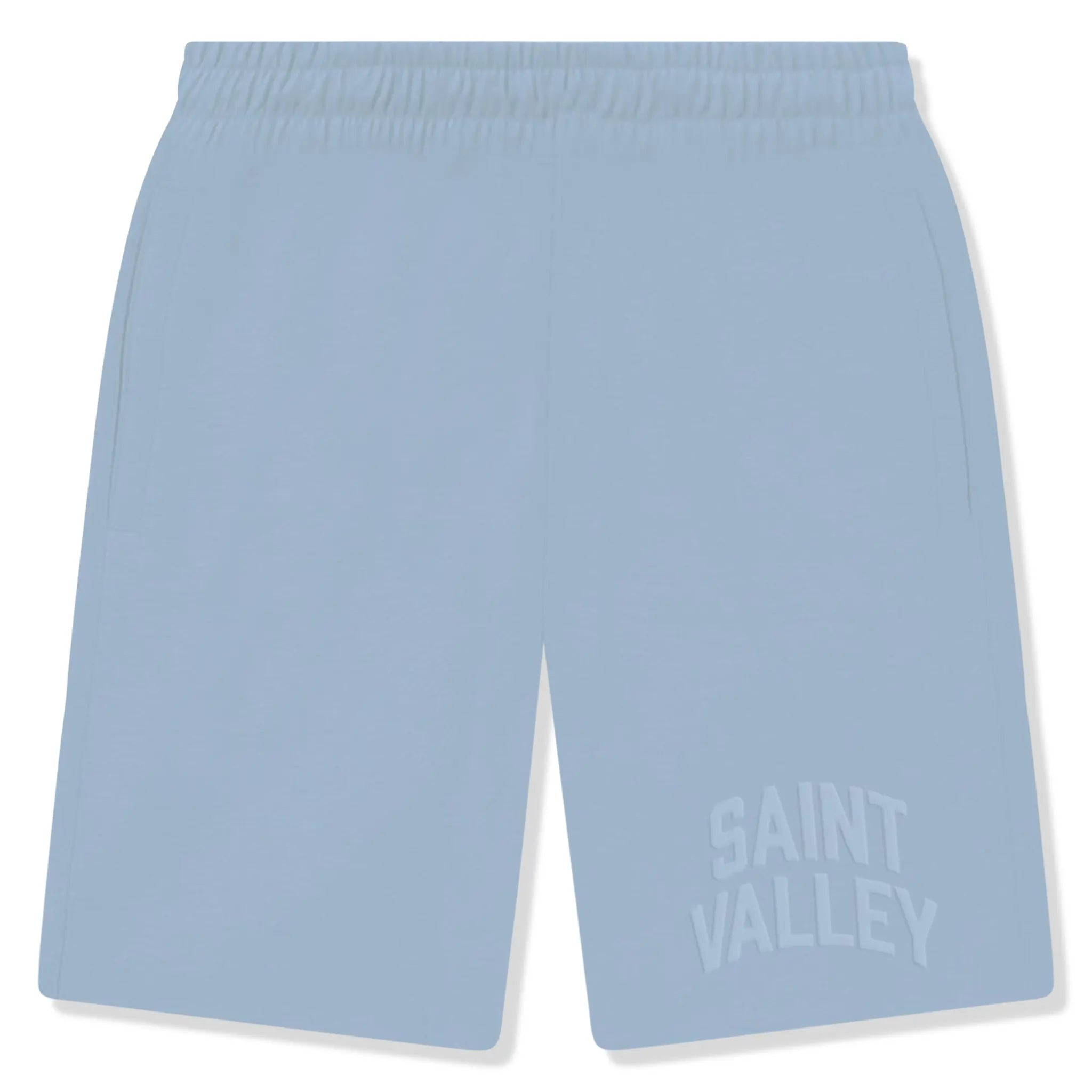 Front View of Suavo World Essentials Blue Shorts