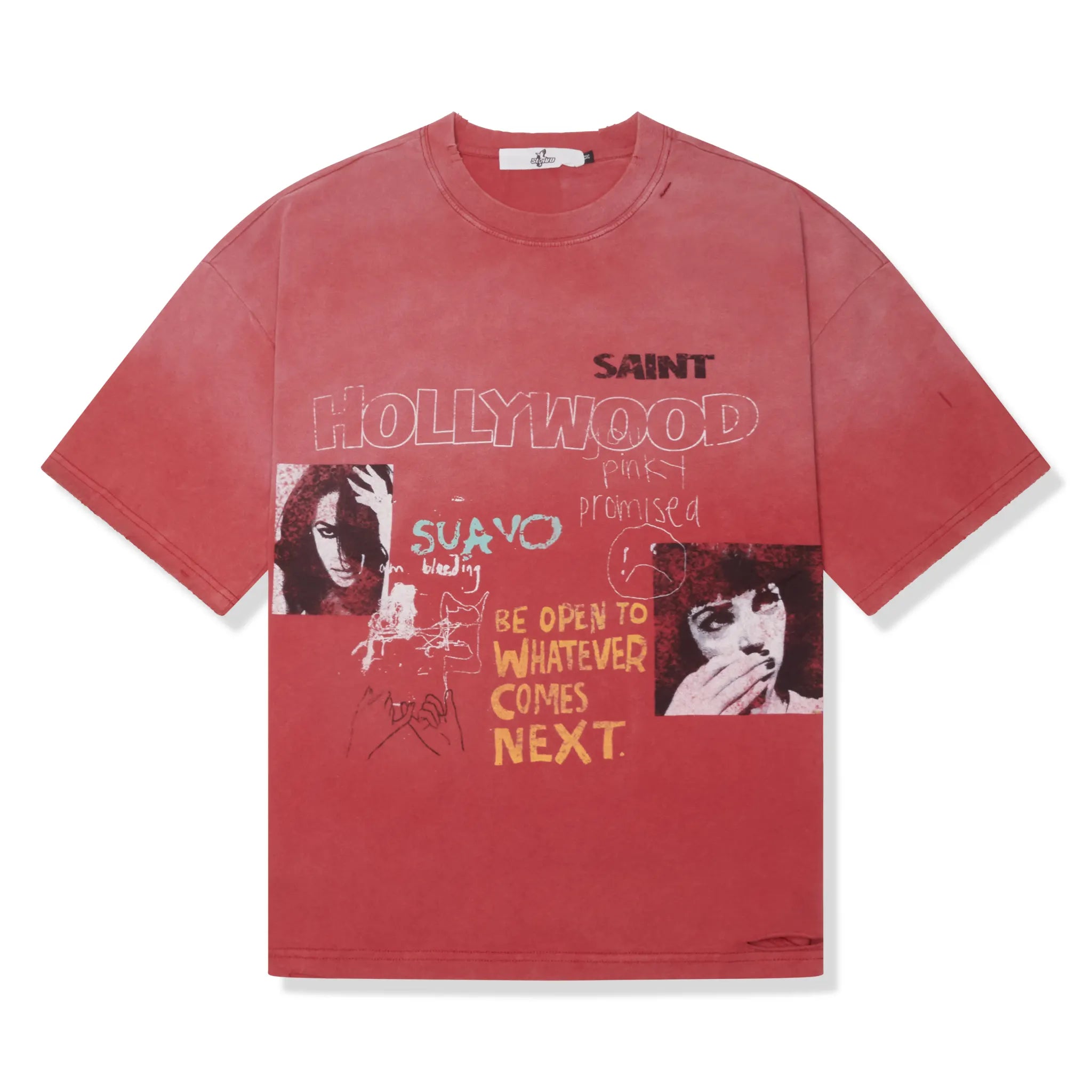 Front View of Suavo World Fate Red T-Shirt